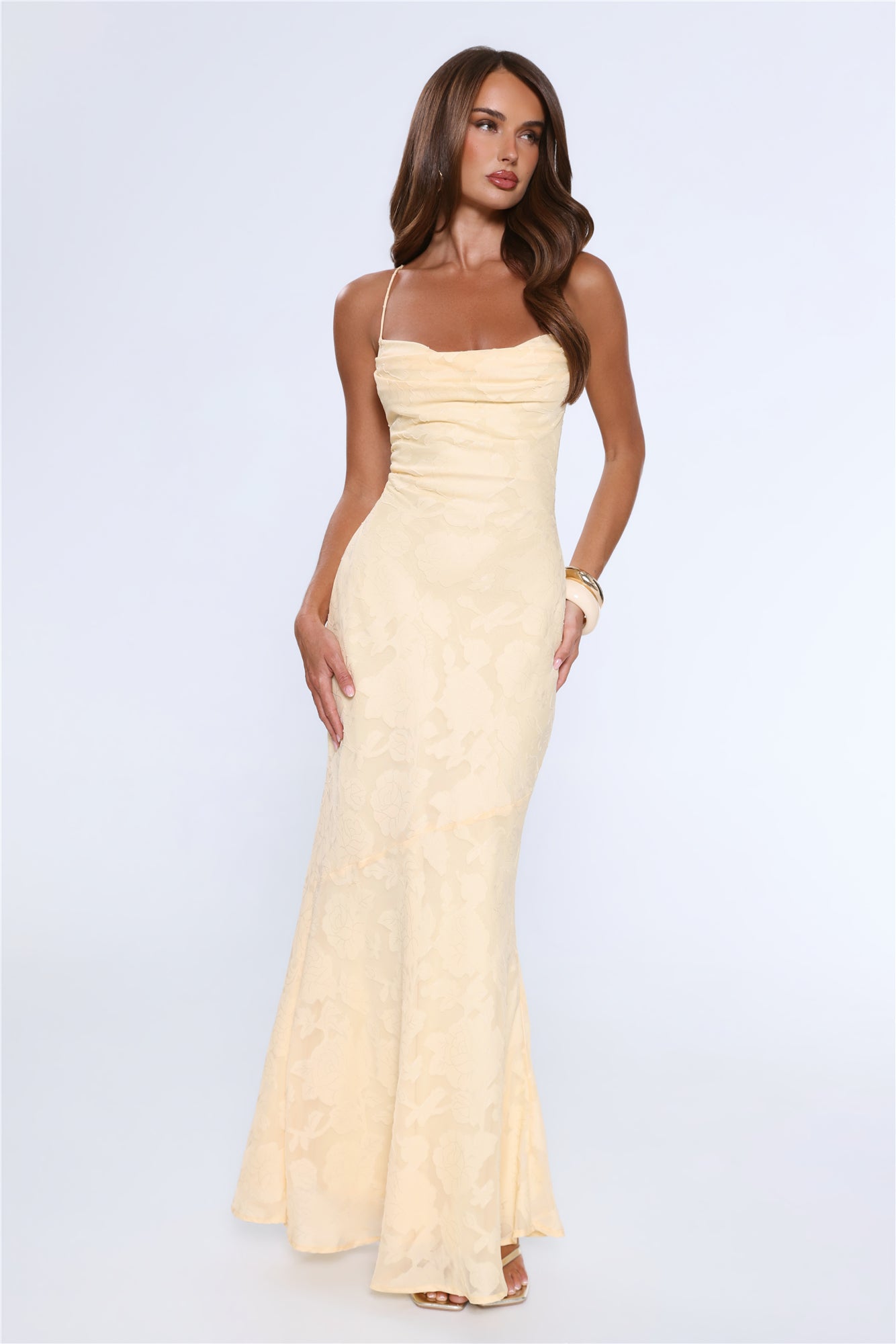 Bridge To Wonderland Vestido Longo Amarelo Limão