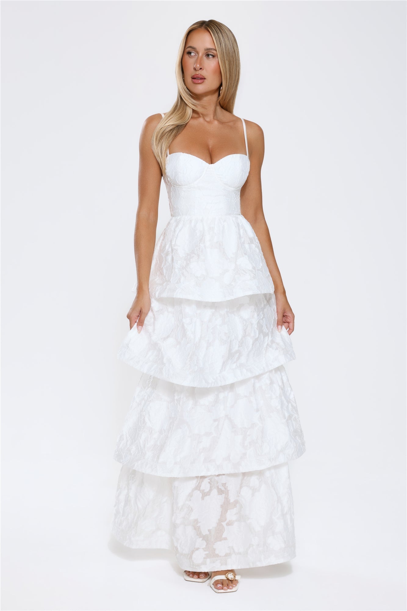 Vestido Longo "Elevated Desire" — Branco