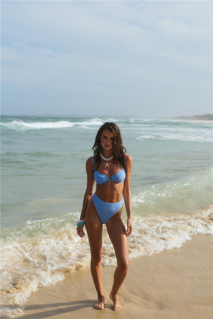 Top de Biquíni Island Aura - Azul