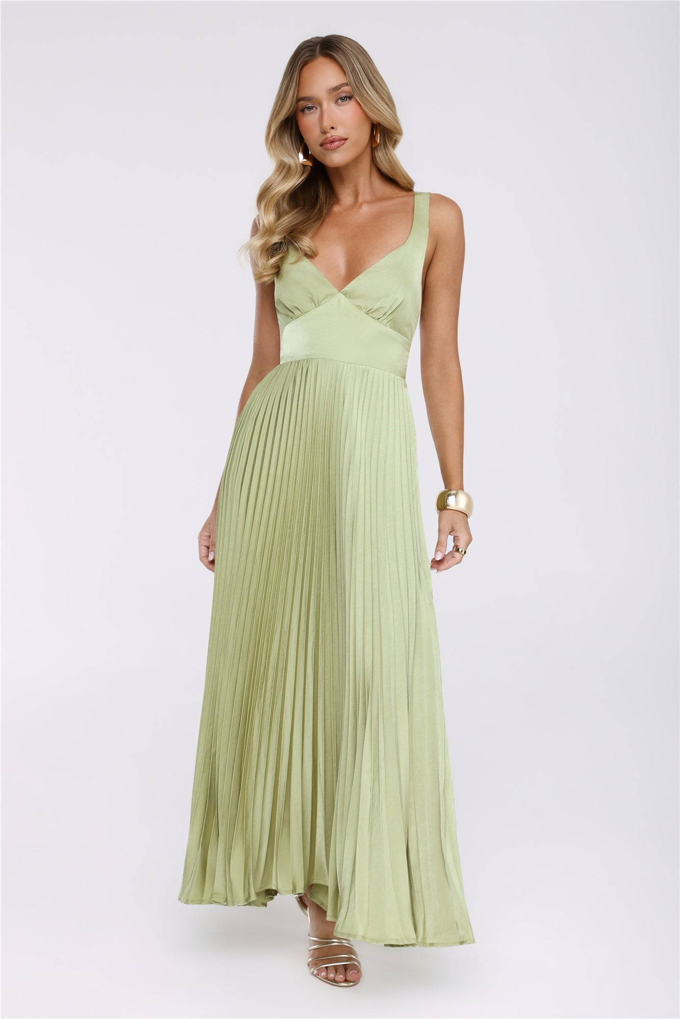 Vestido Longo Opulência Deslumbrante — Verde-limão