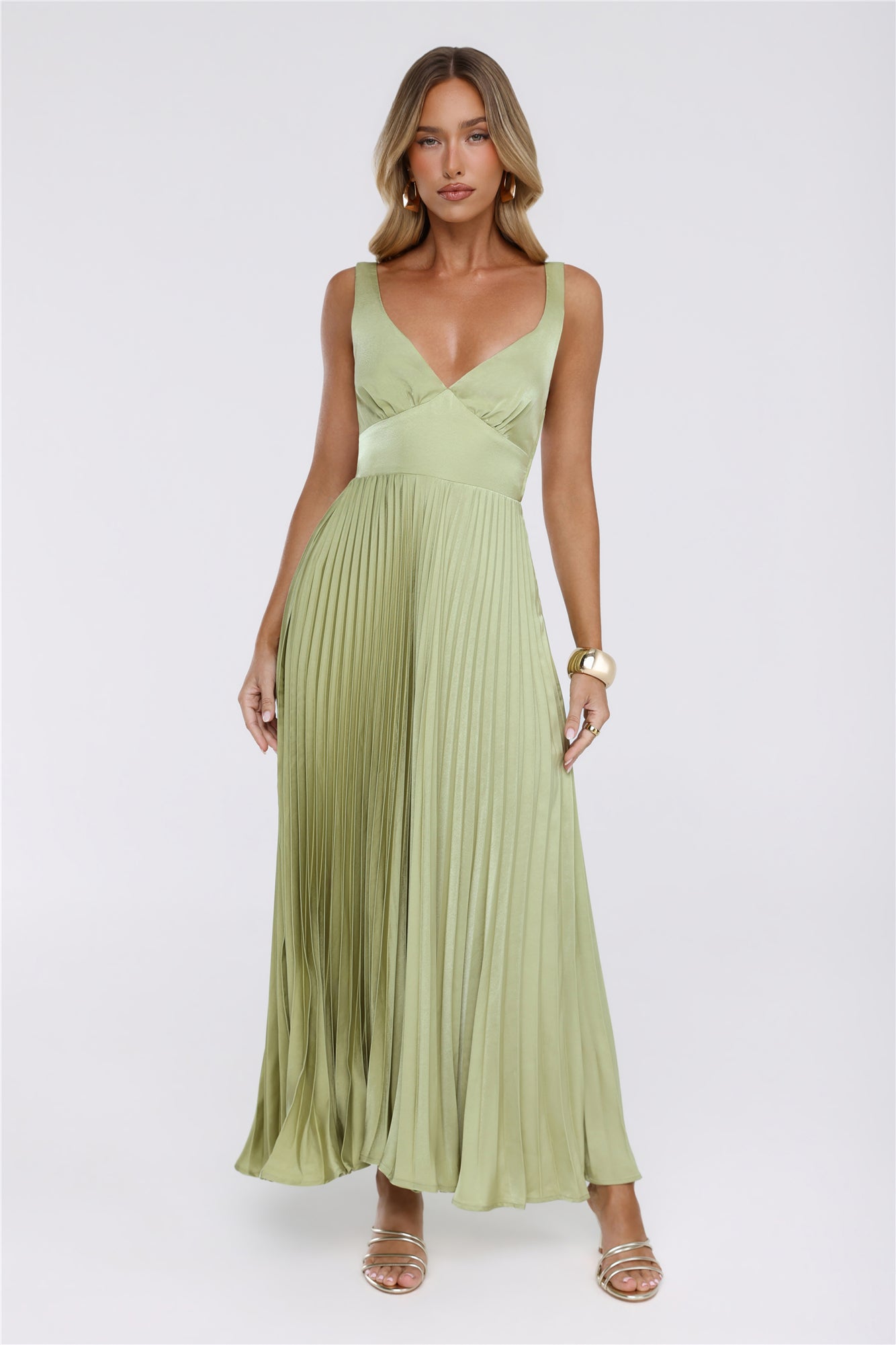 Vestido Longo Opulência Deslumbrante — Verde-limão