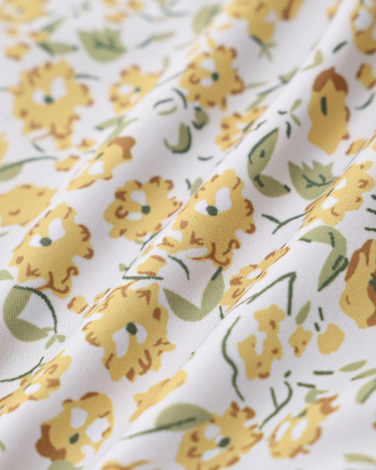 Conjunto de biquíni cortininha floral amarelo