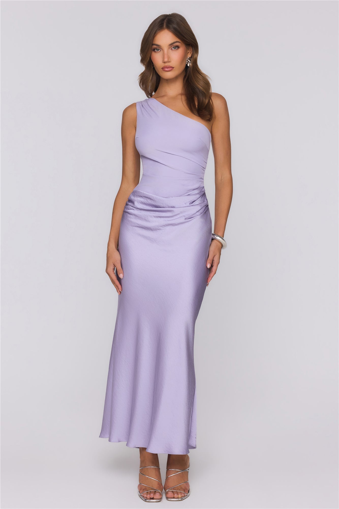 Vestido Longo de Cetim Starlit Darling — Lilás