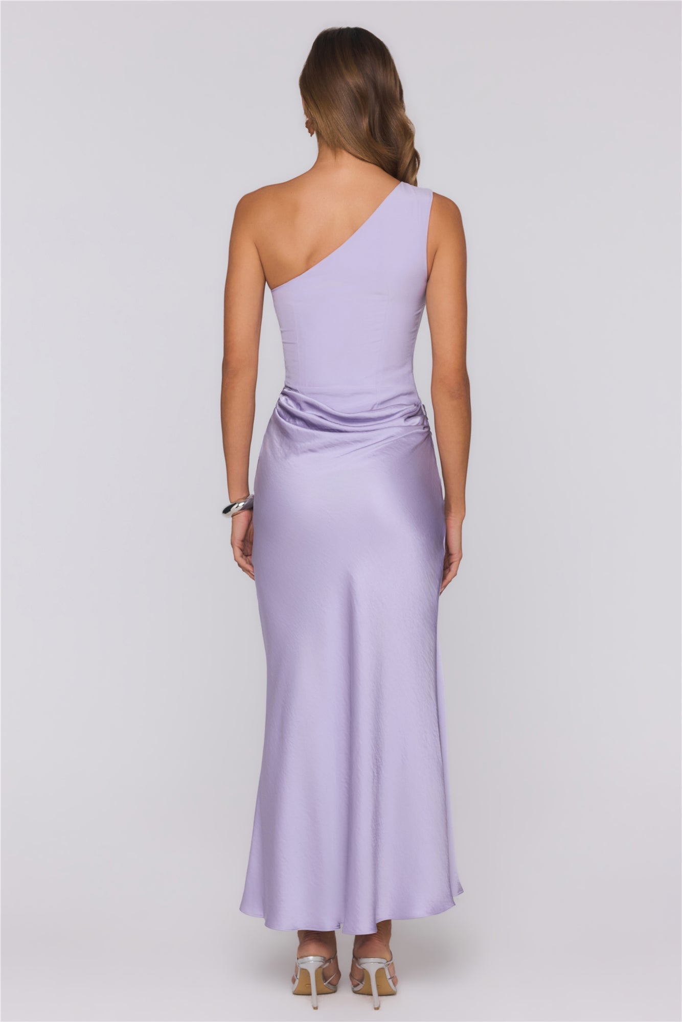 Vestido Longo de Cetim Starlit Darling — Lilás