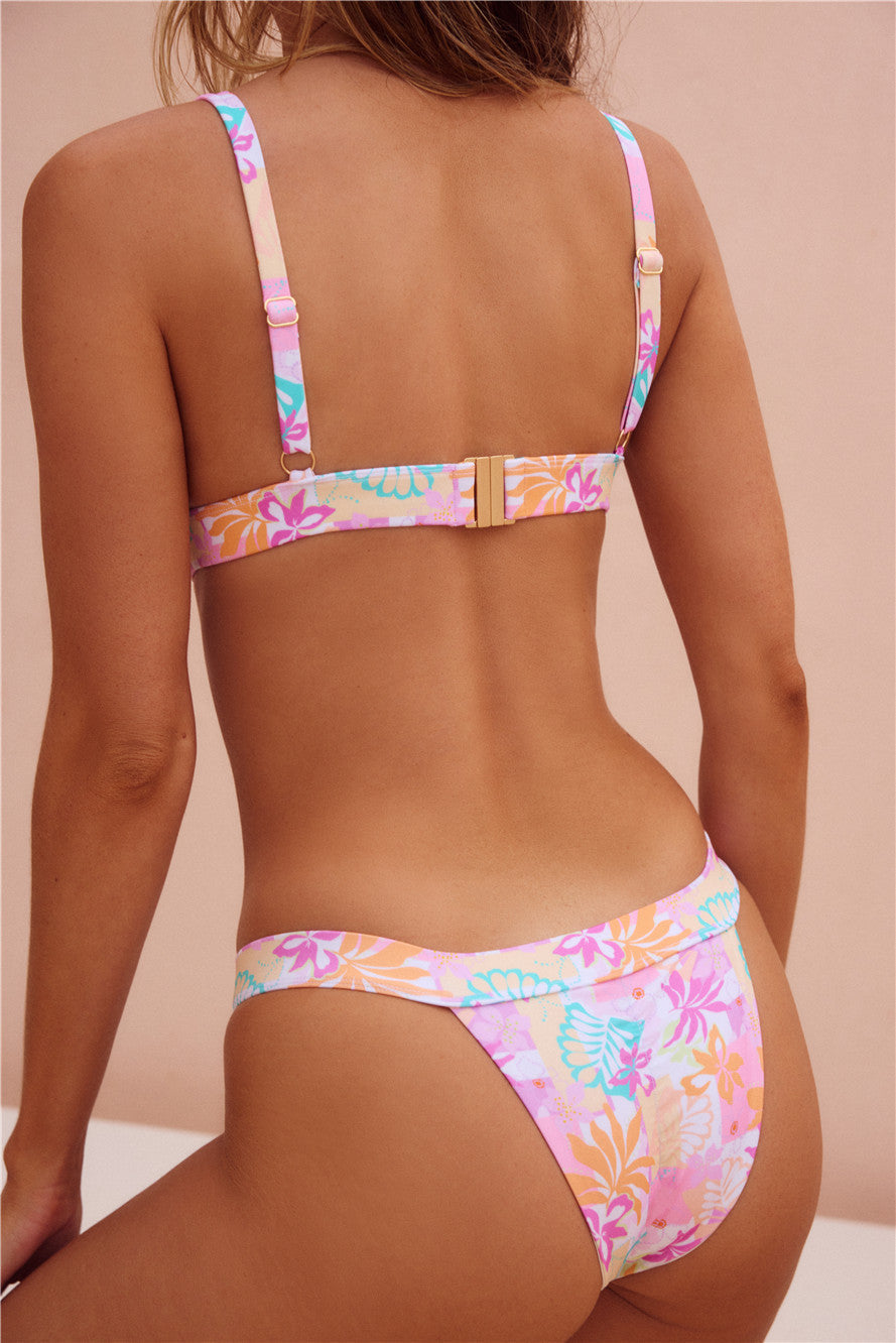 Top de biquíni Lush Tropics — estampa tropical