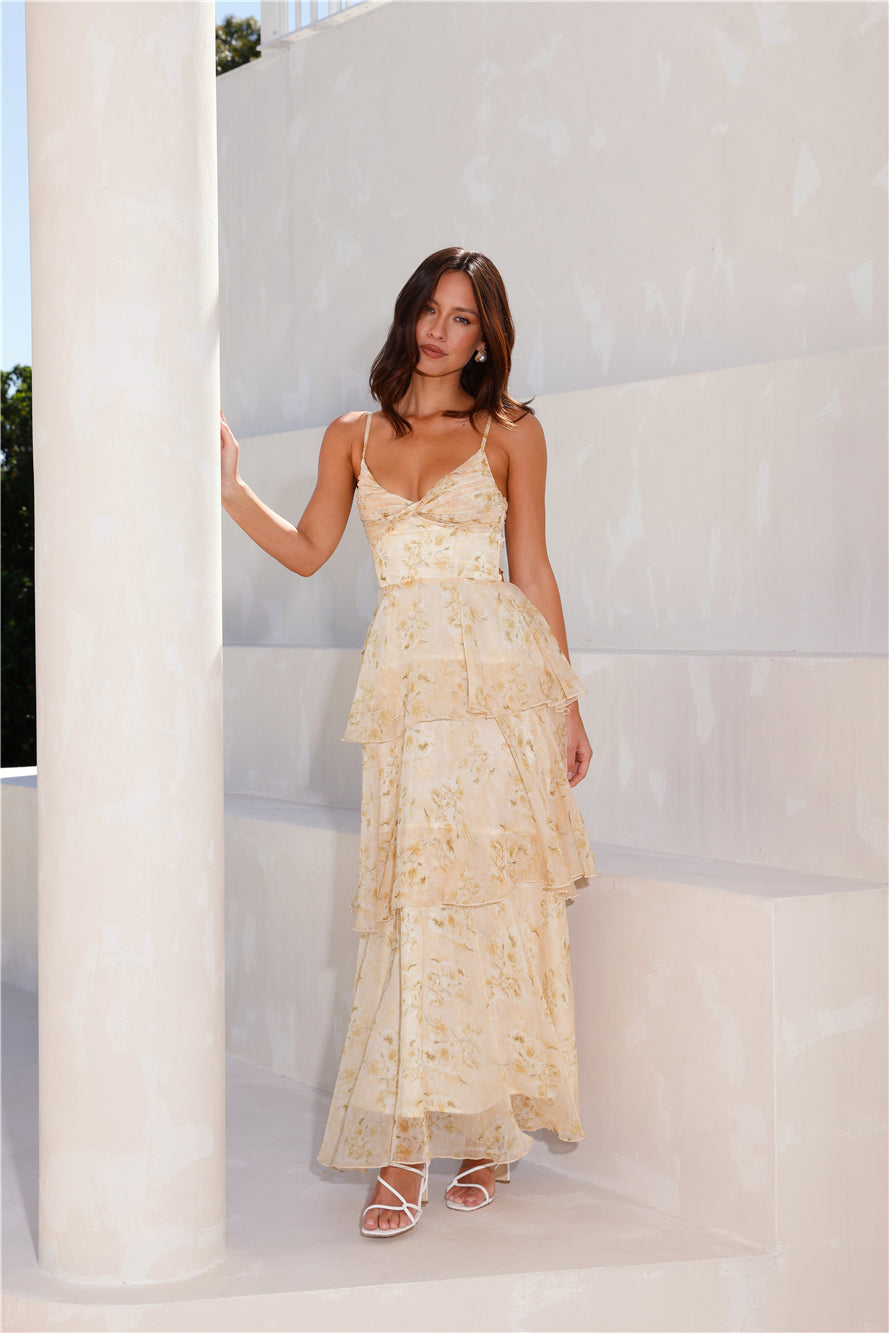 Vestido Longo Luz do Sol — Amarelo