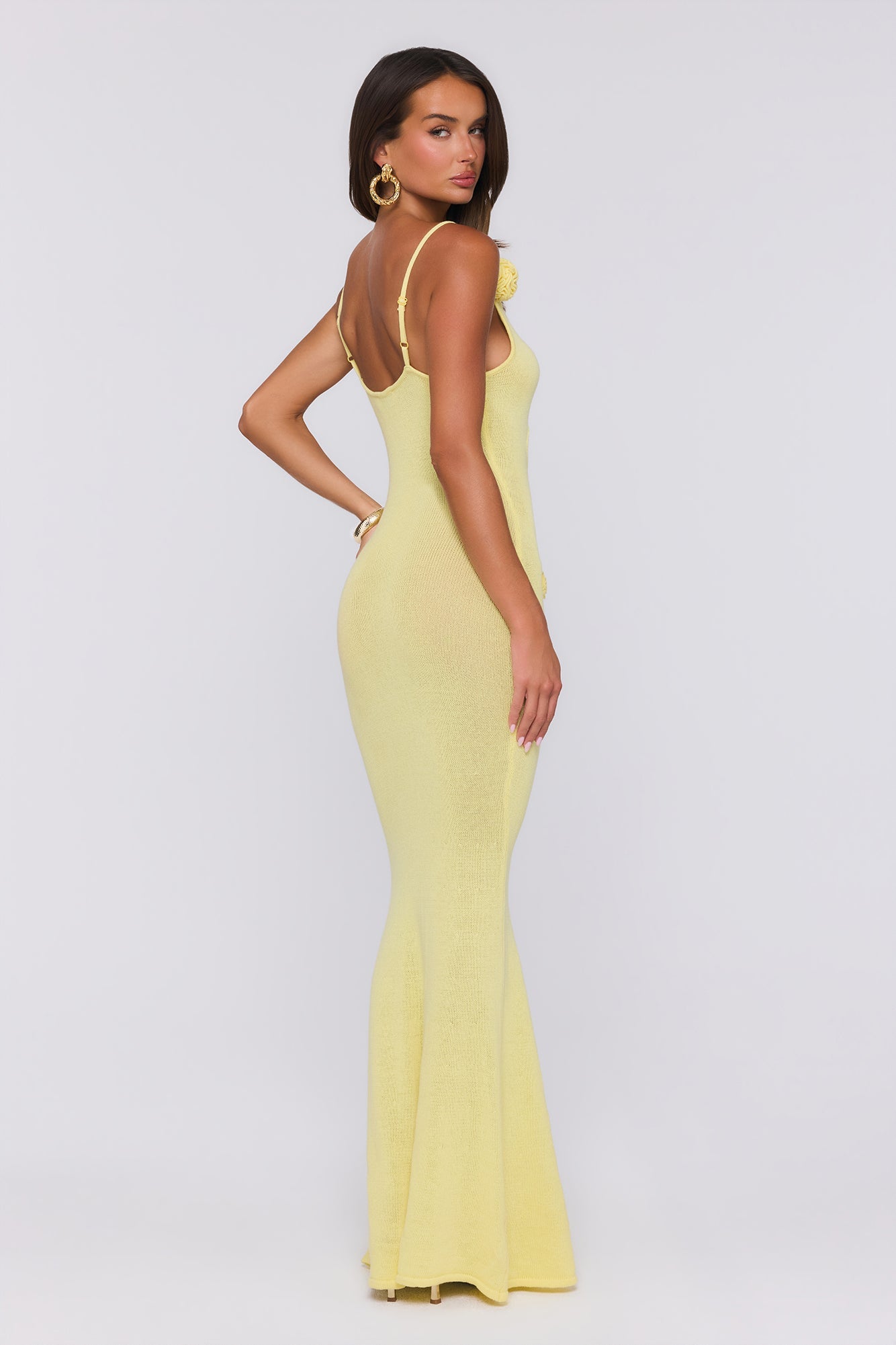 Vestido Longo em Tricô Wild Aura — Amarelo