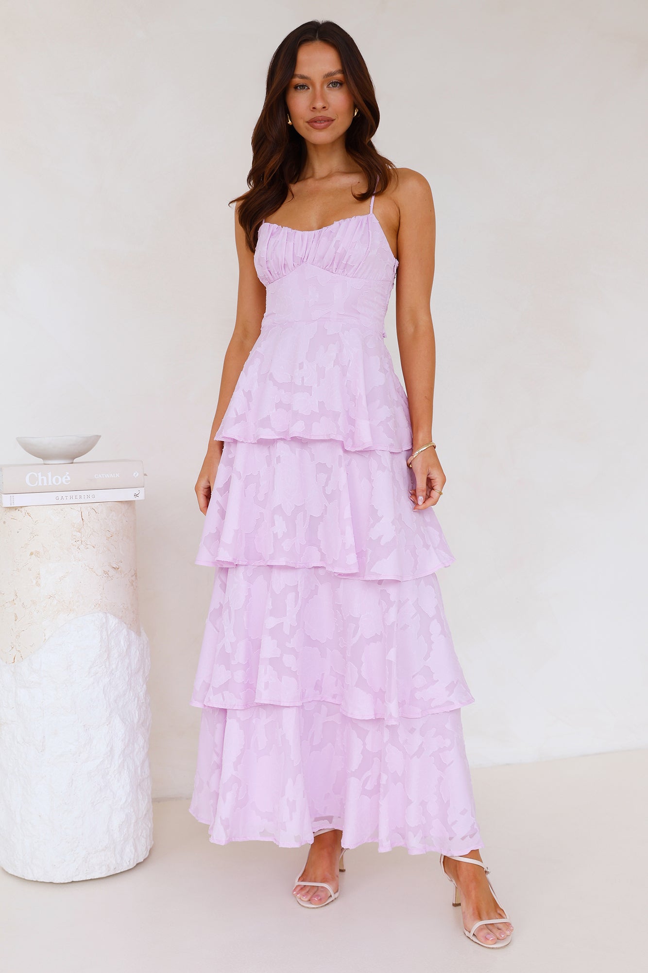 Vestido Longo Thriving Now — Lilás