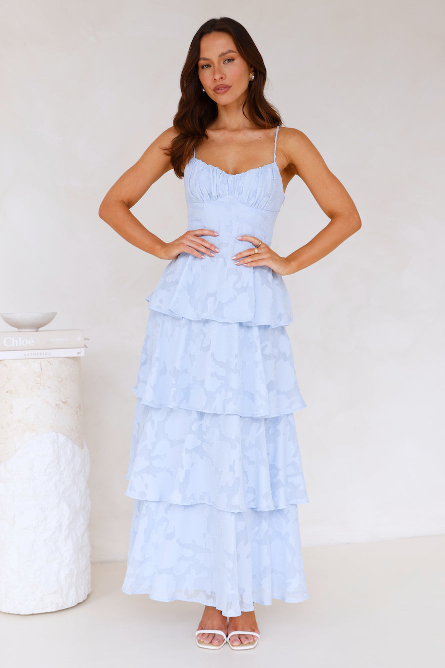 Vestido Longo Thriving Now Azul