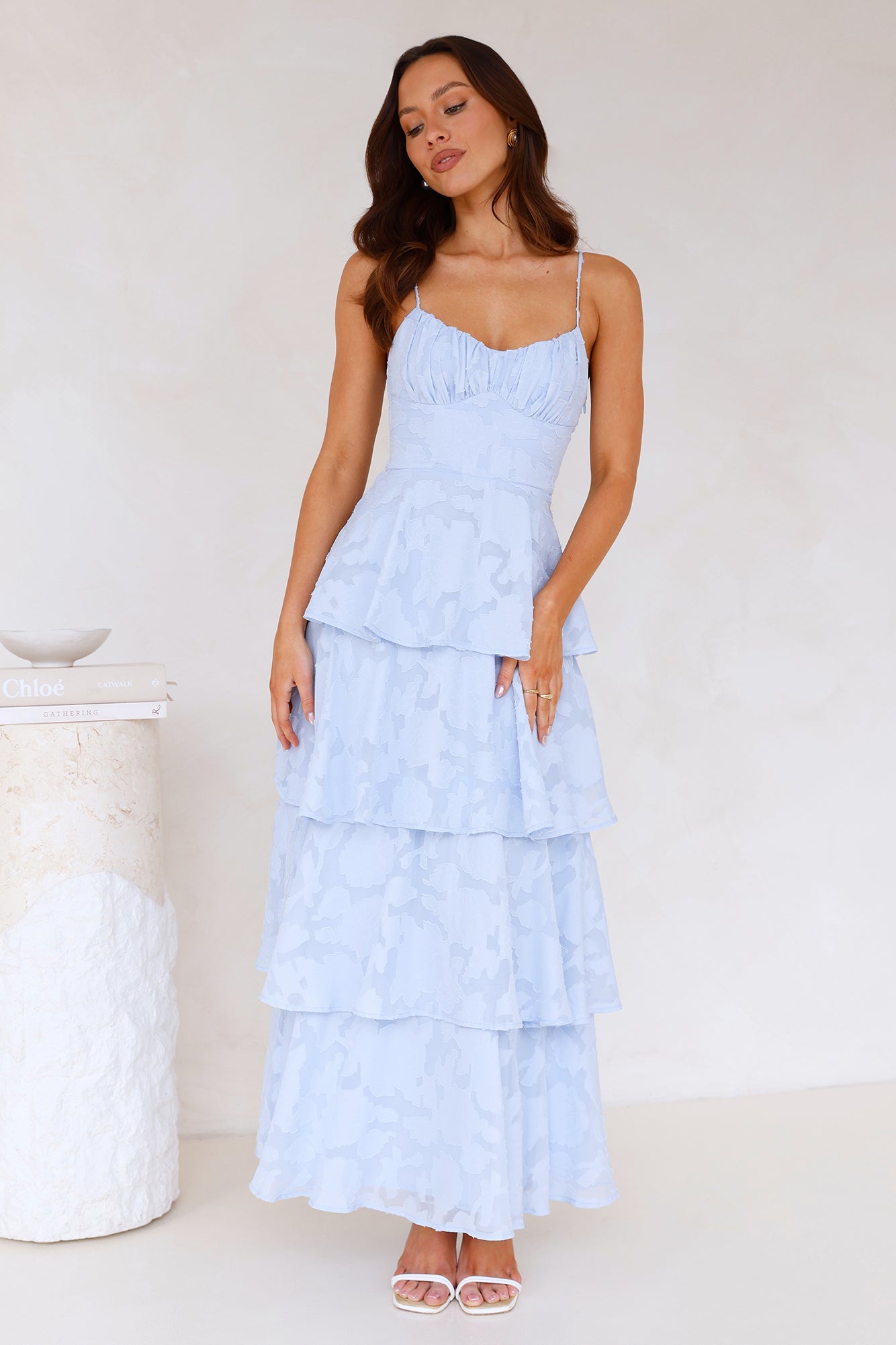 Vestido Longo Thriving Now Azul