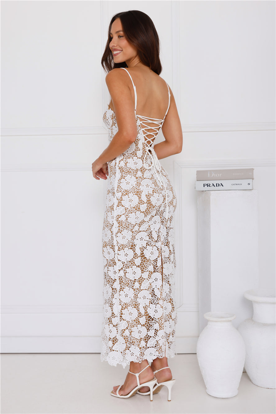 Vestido Longo de Renda Bellerose — Branco