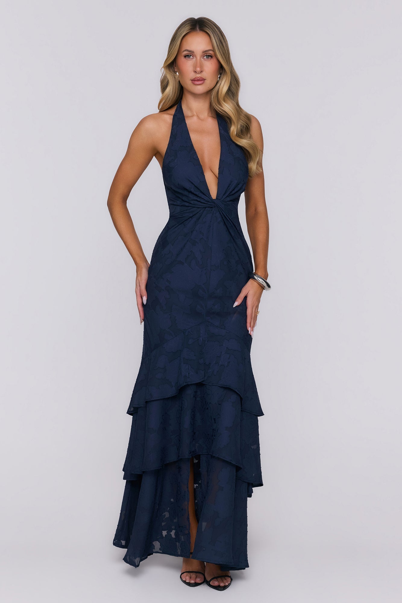Vestido Longo Halter Take The Chance — Marinho