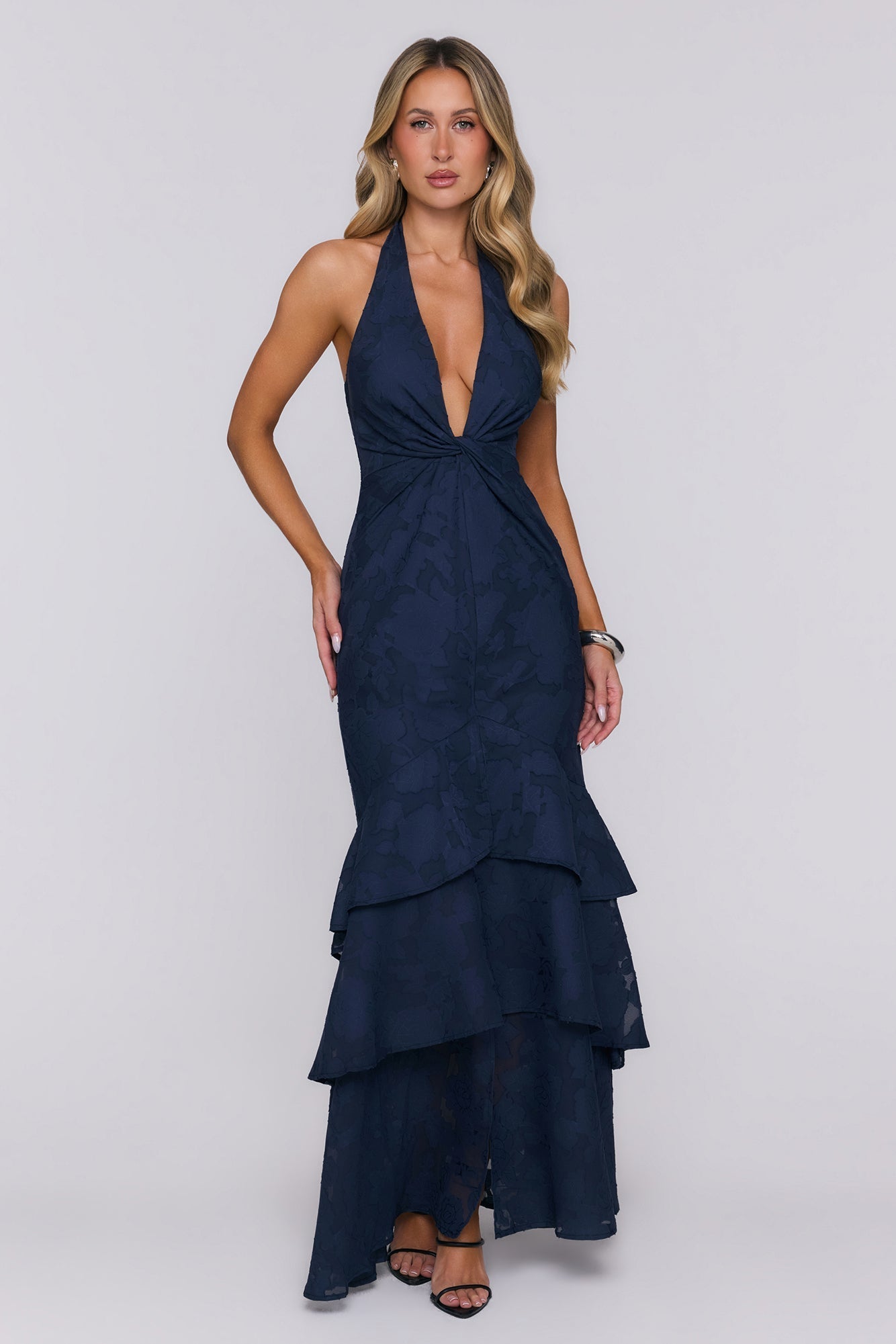 Vestido Longo Halter Take The Chance — Marinho