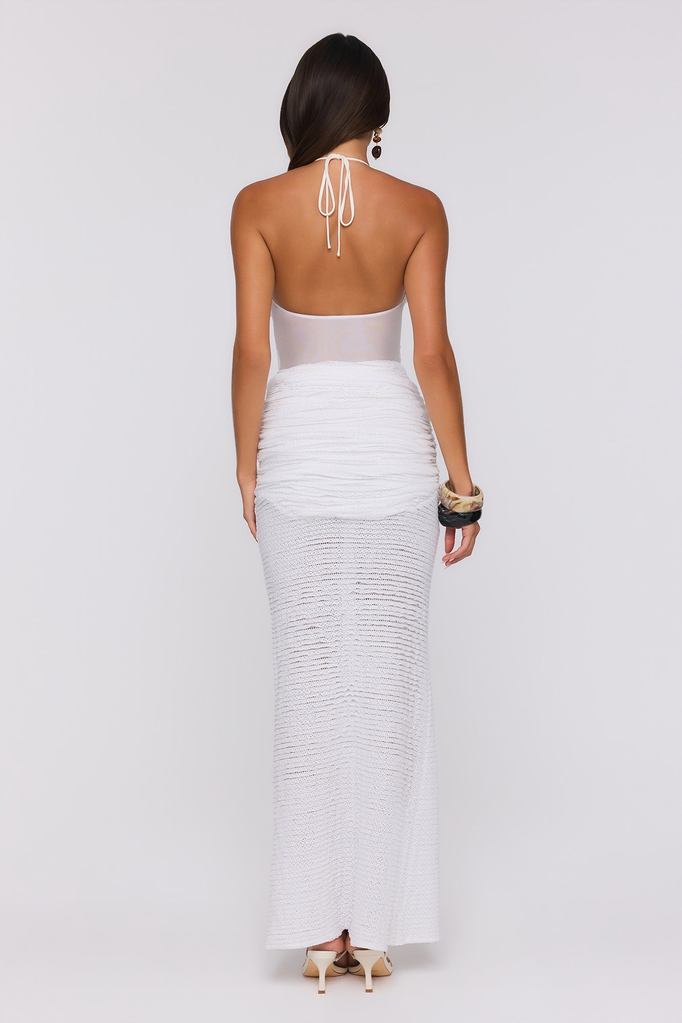 Blanco — Vestido midi frente-única branco