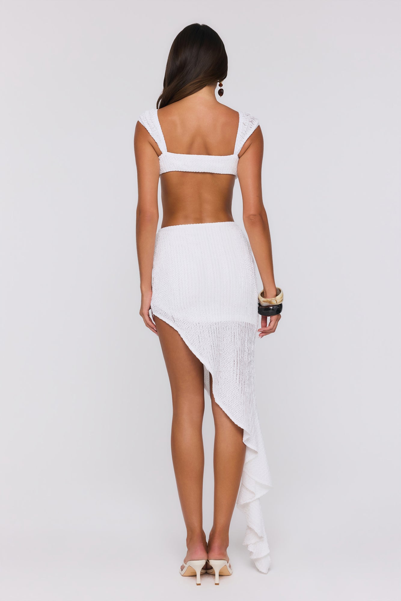 Blanco Top Cropped de Tricô — Branco