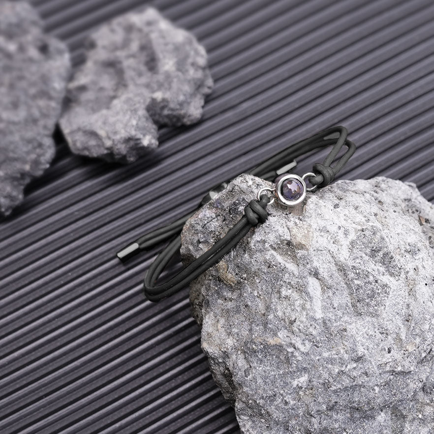 Personalized Genuine Leather Photo Bracelet