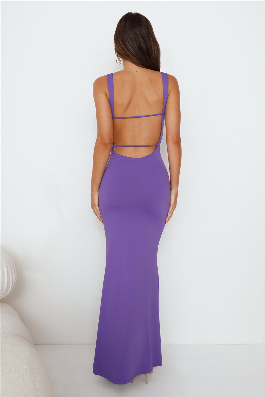 RUNAWAY Vestido Longo Madoni Roxo