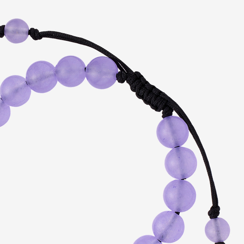 Sun & Moon Beaded Bracelets in Purple and Black