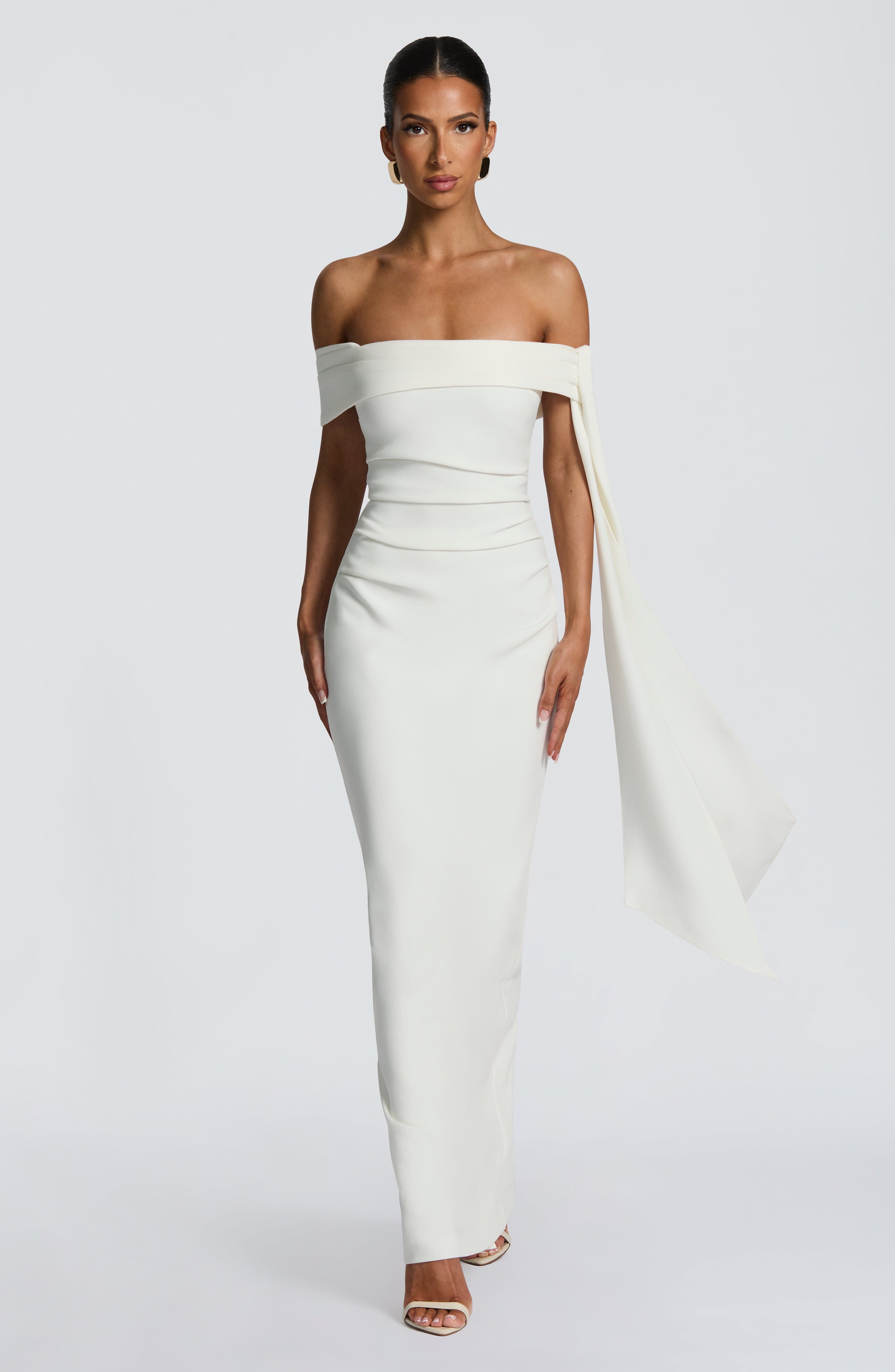 Vestido Longo Addie - Marfim