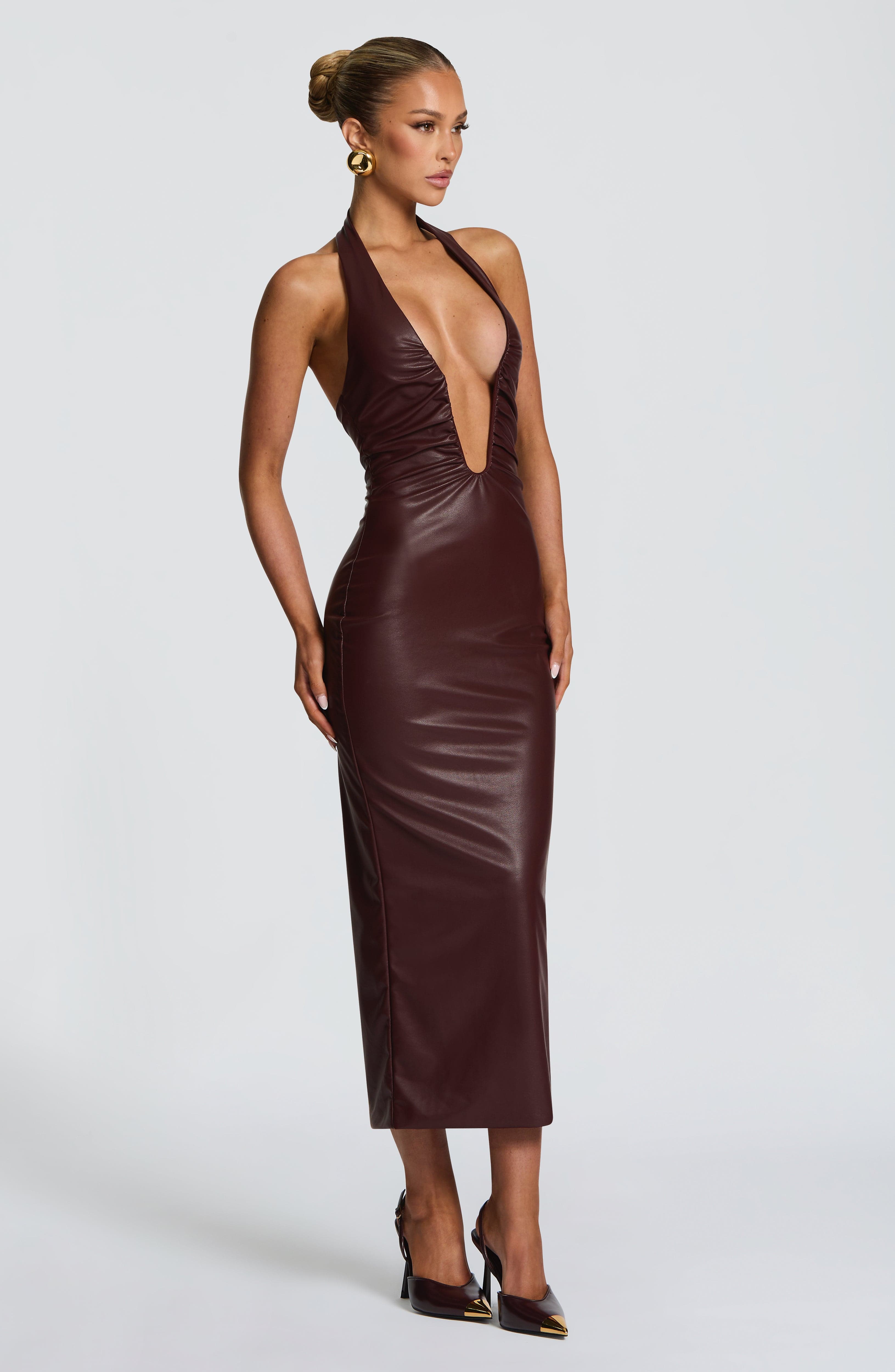 Vestido Midi Ainsley - Bordô
