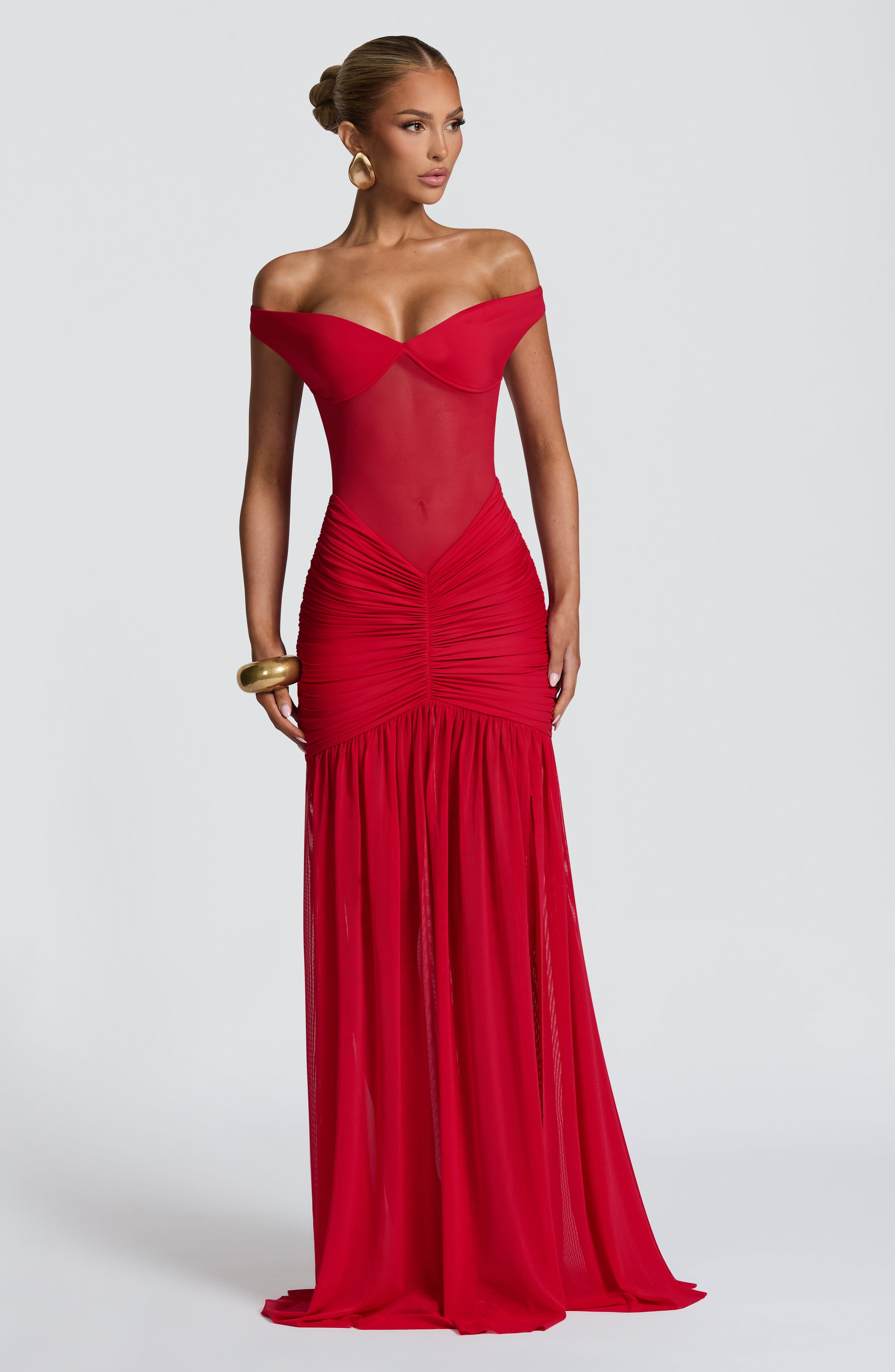 Alaia Vestido Longo - Vermelho