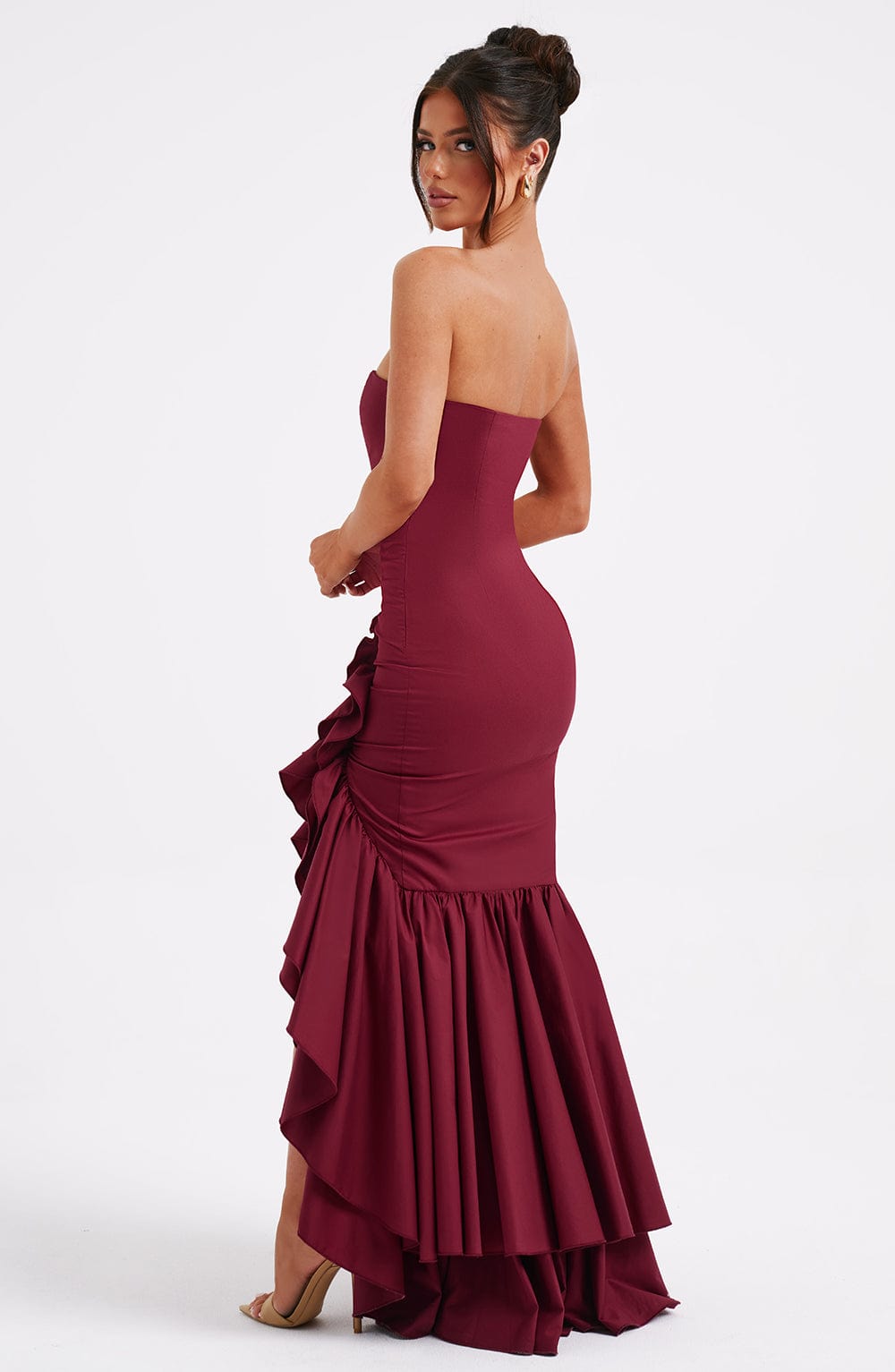 Vestido Longo Angelina - Borgonha