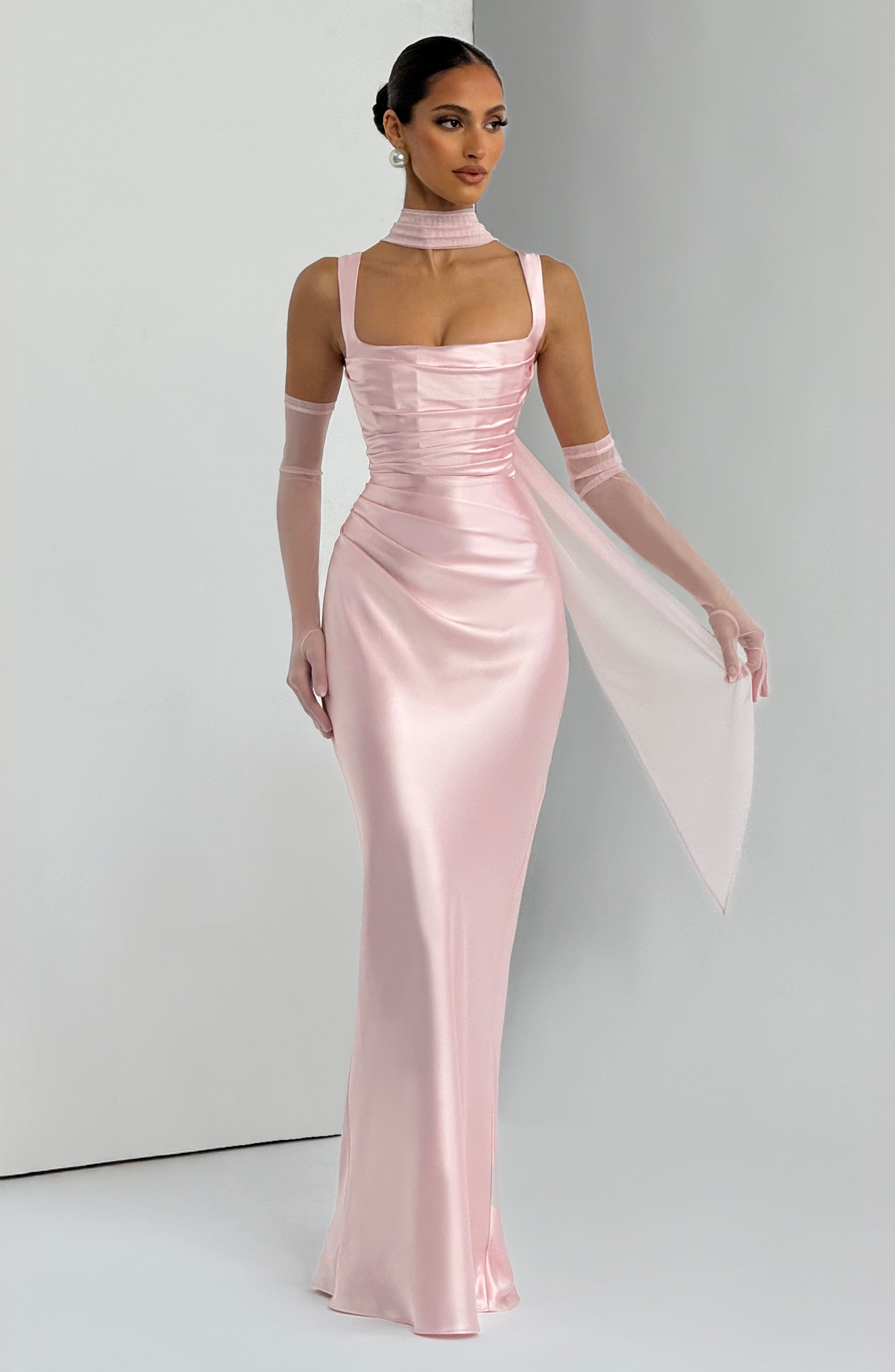 Vestido Longo Calanthe - Rosa Blush