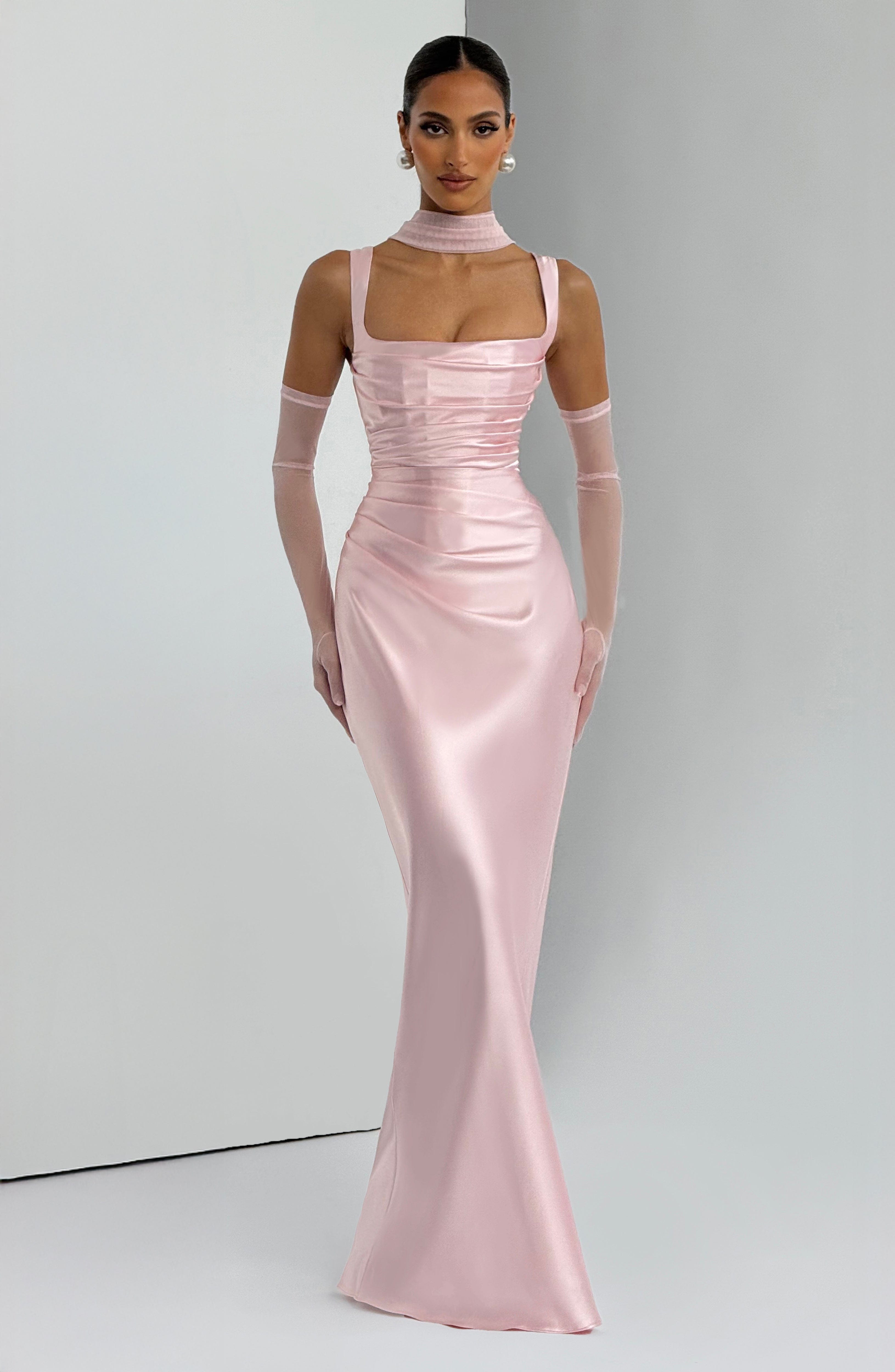 Vestido Longo Calanthe - Rosa Blush