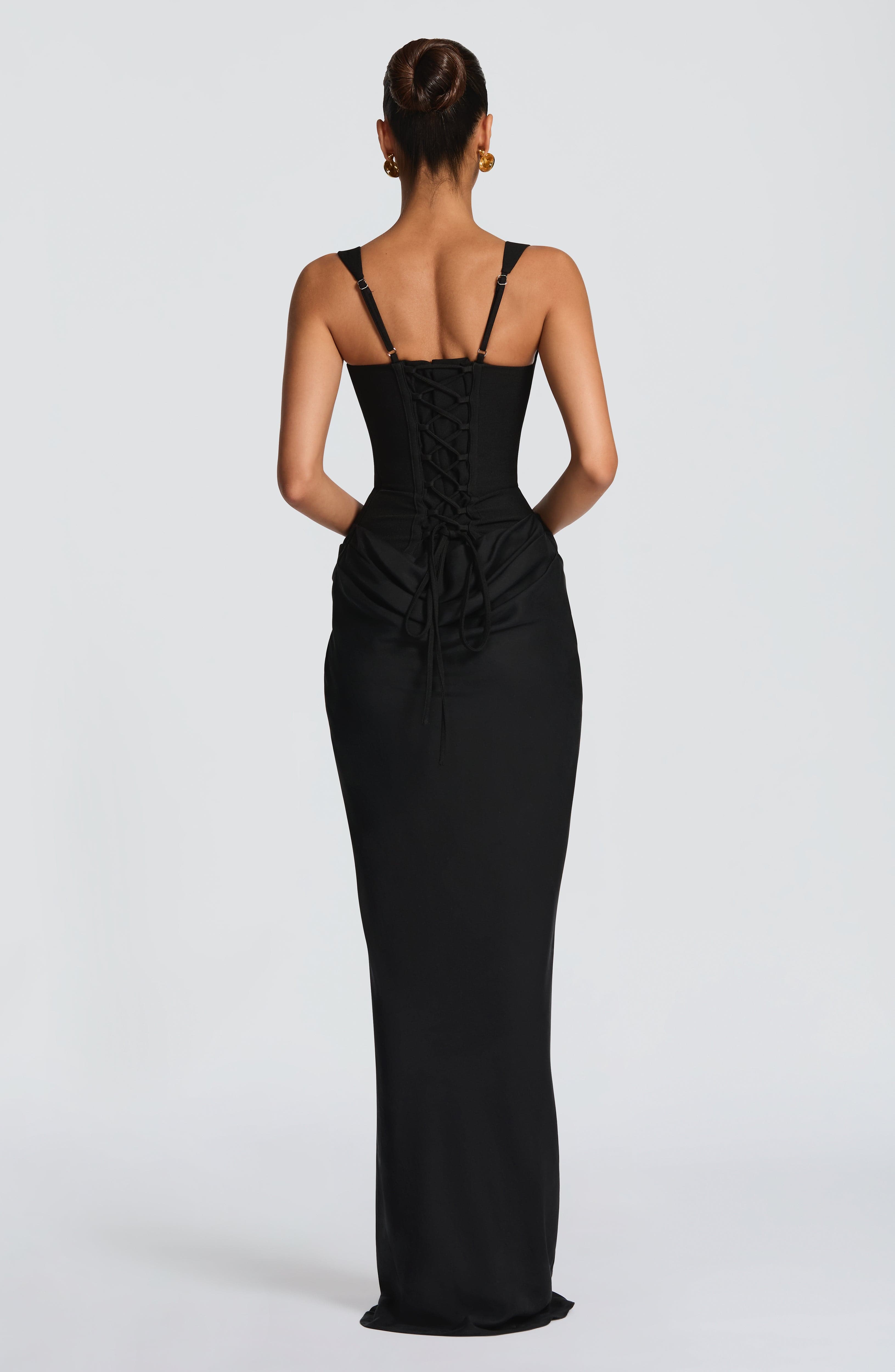 Vestido Longo Cornelia - Preto