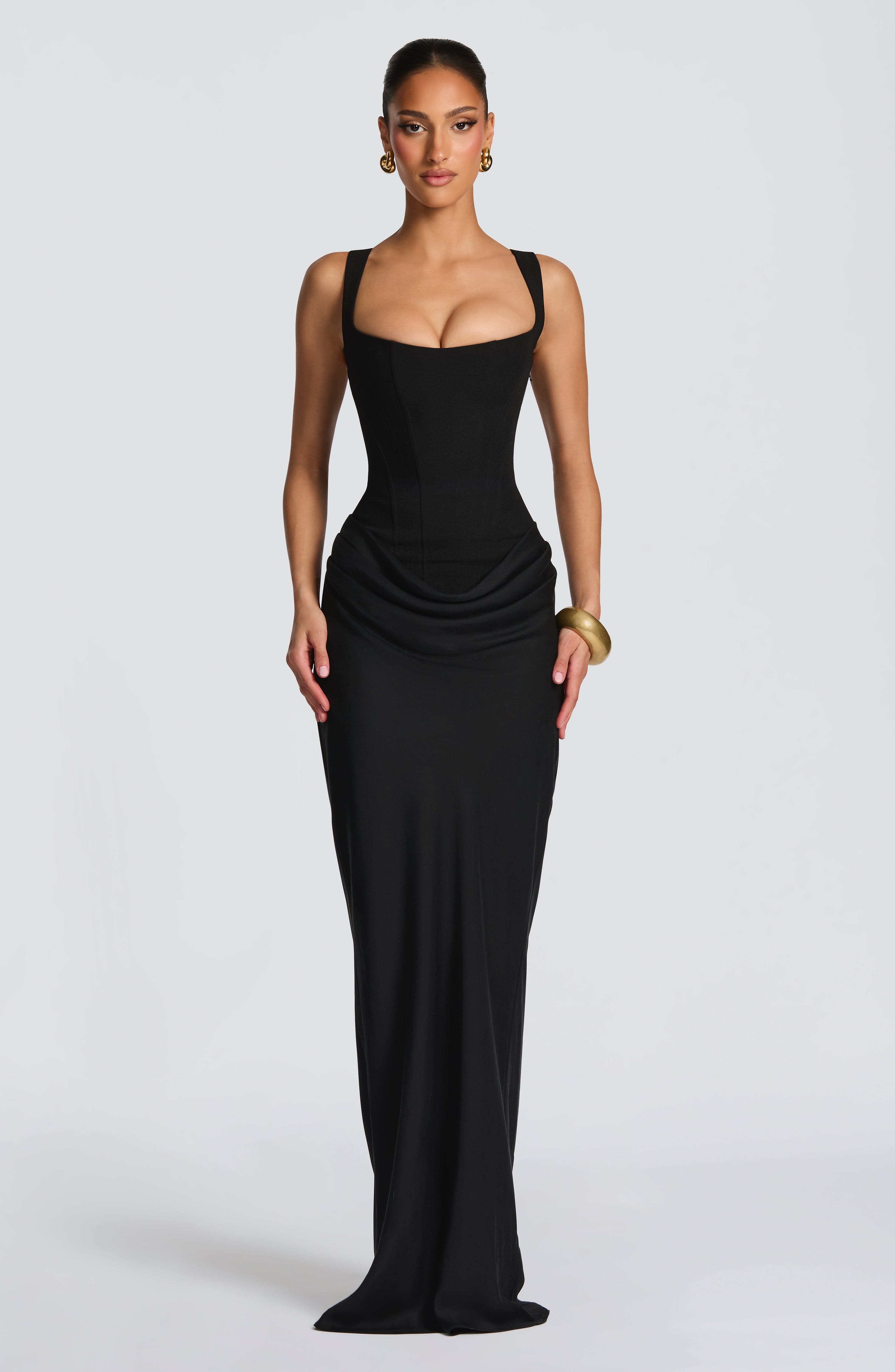 Vestido Longo Cornelia - Preto