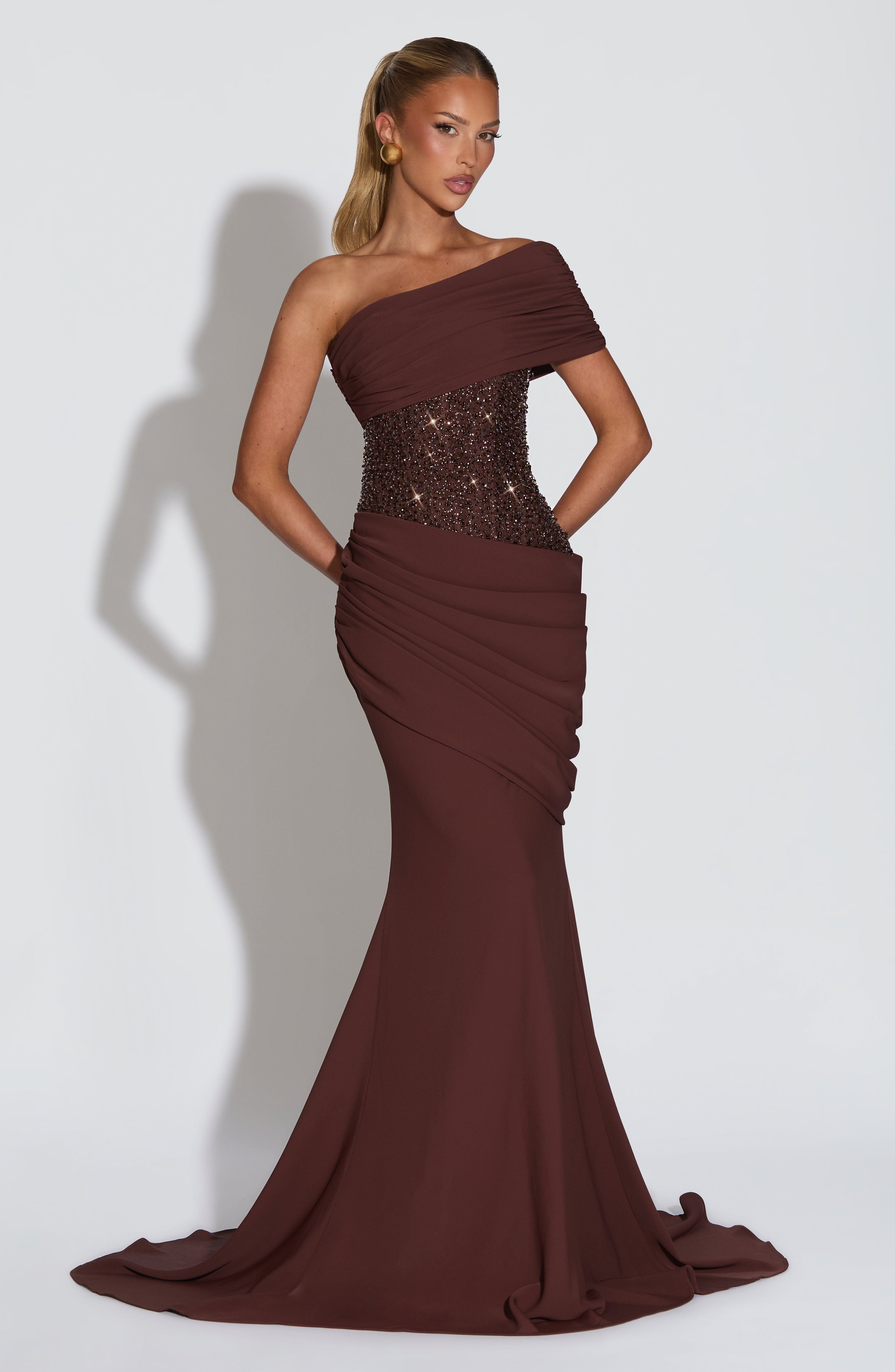 Vestido Longo Ellora - Ameixa Marrom