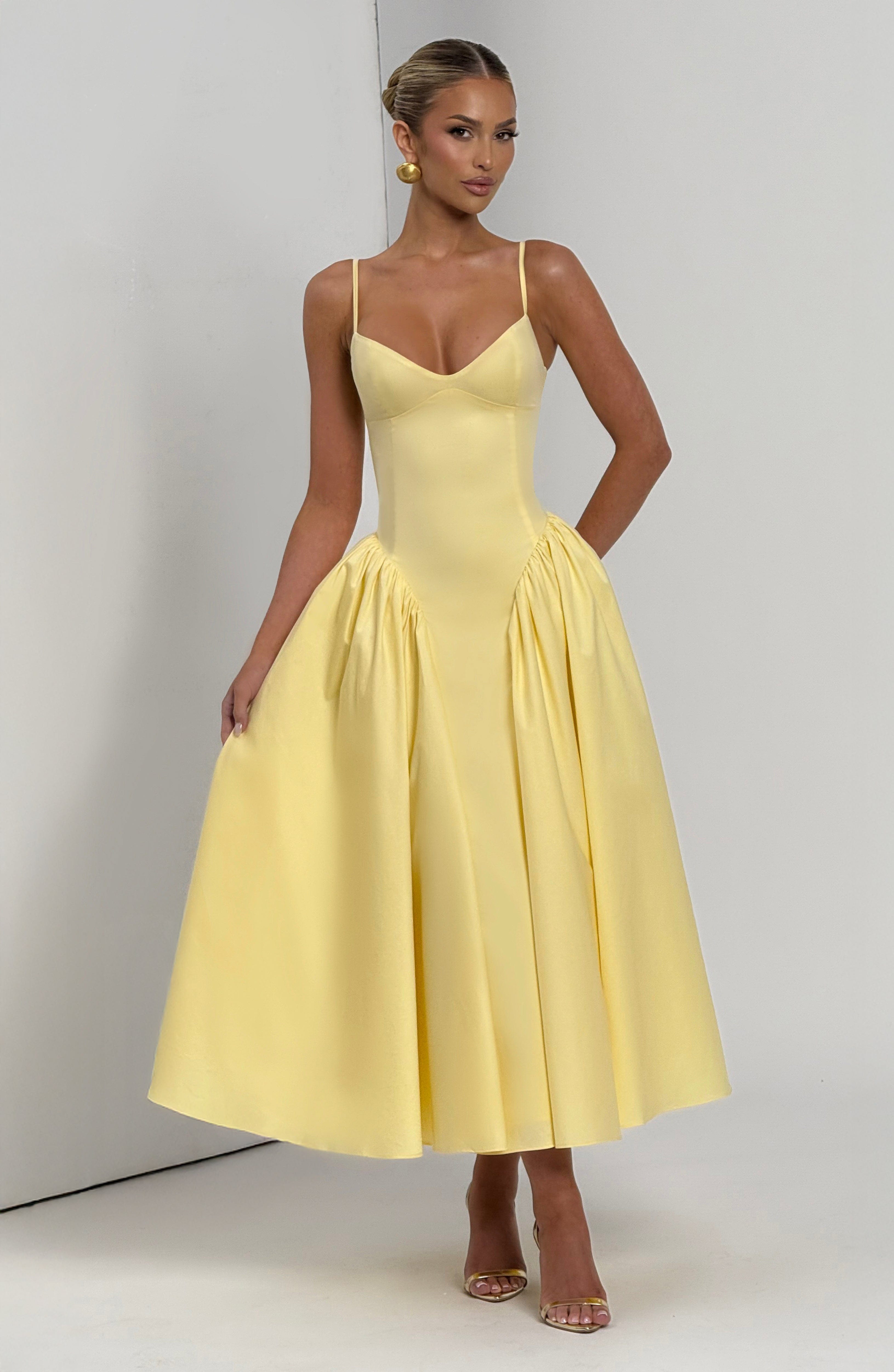 Vestido Midi Emerson - Amarelo Limão