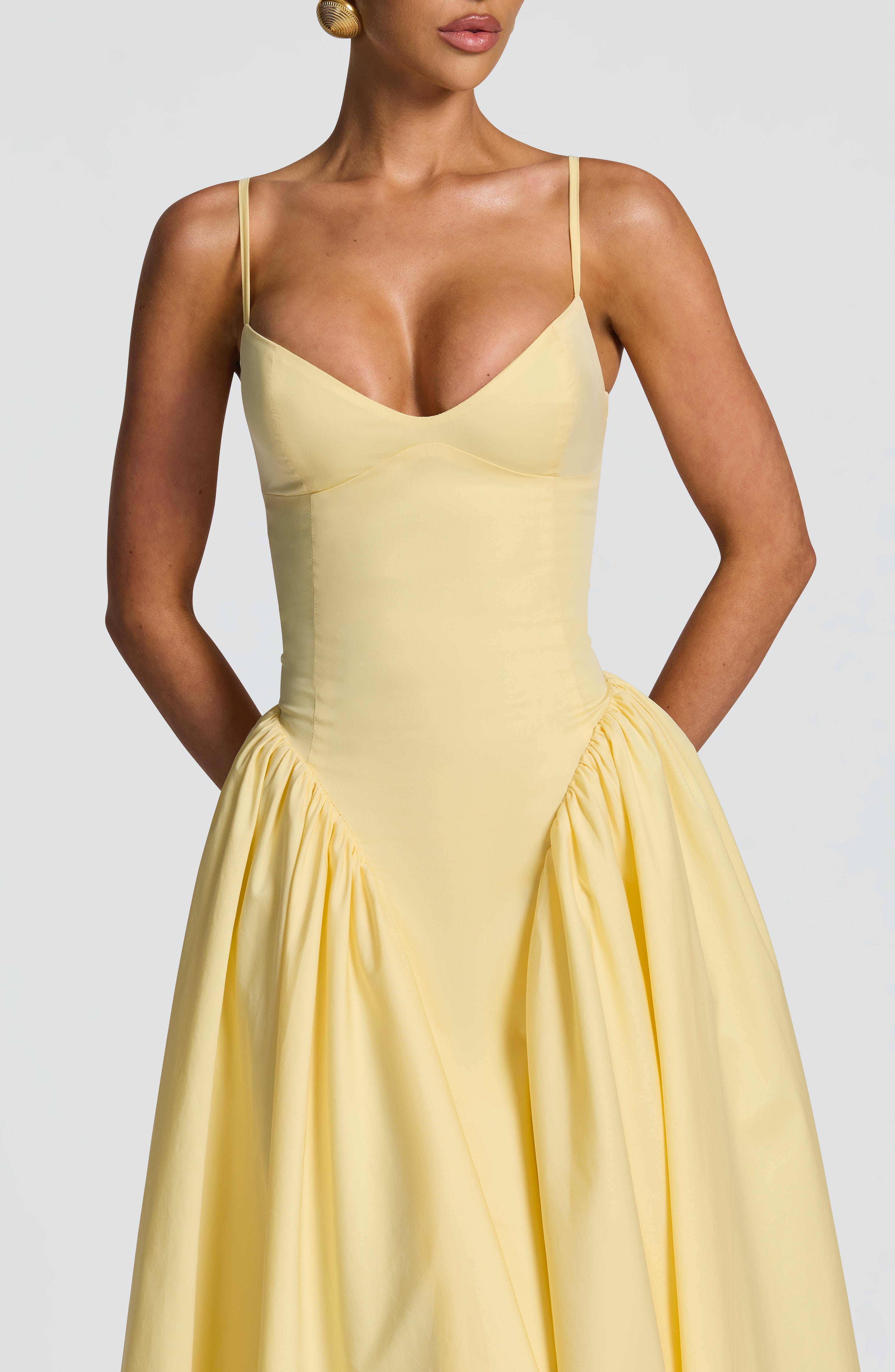 Vestido Midi Emerson - Amarelo Limão