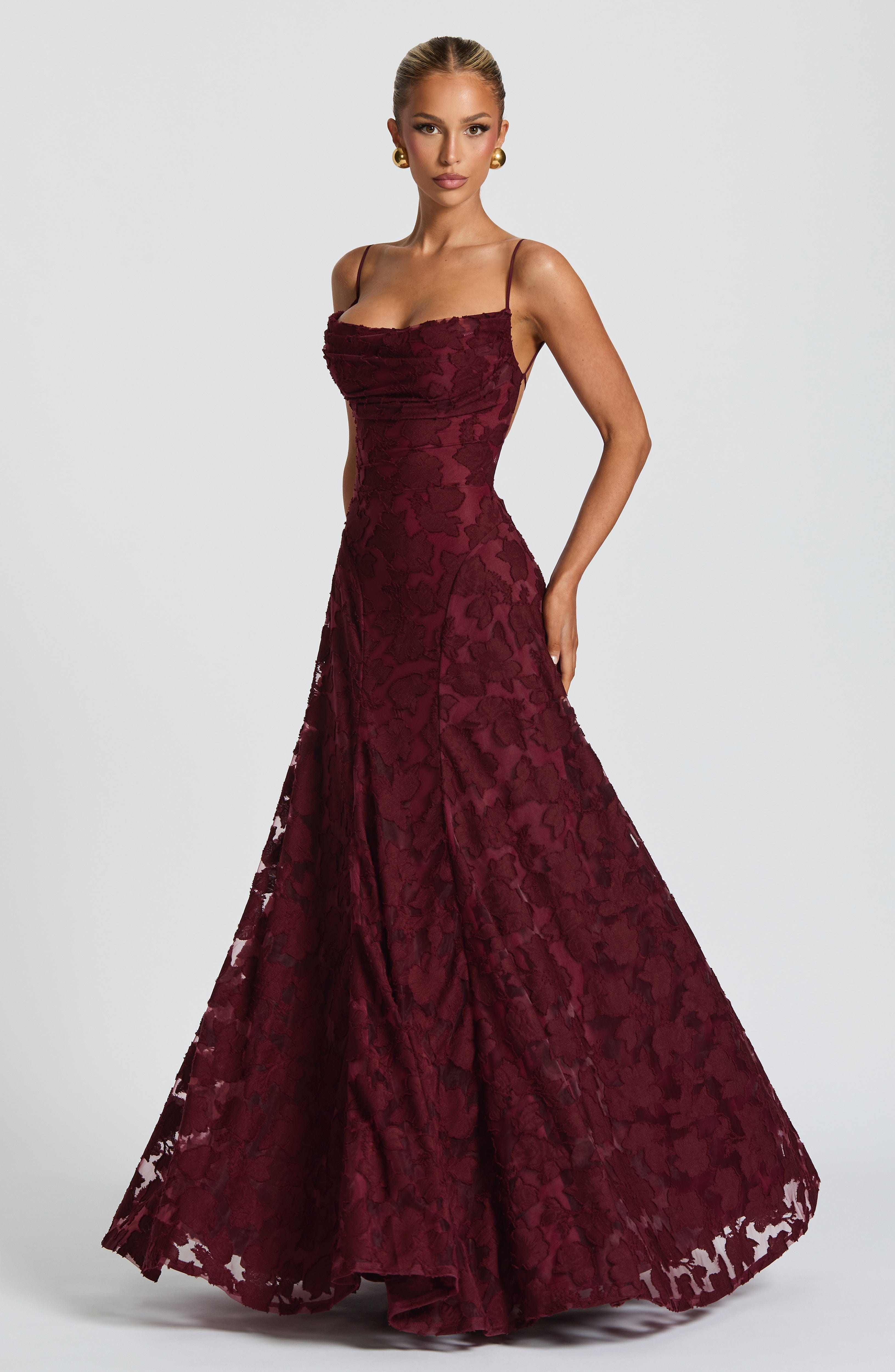 Vestido Longo Francis - Cereja Lacada