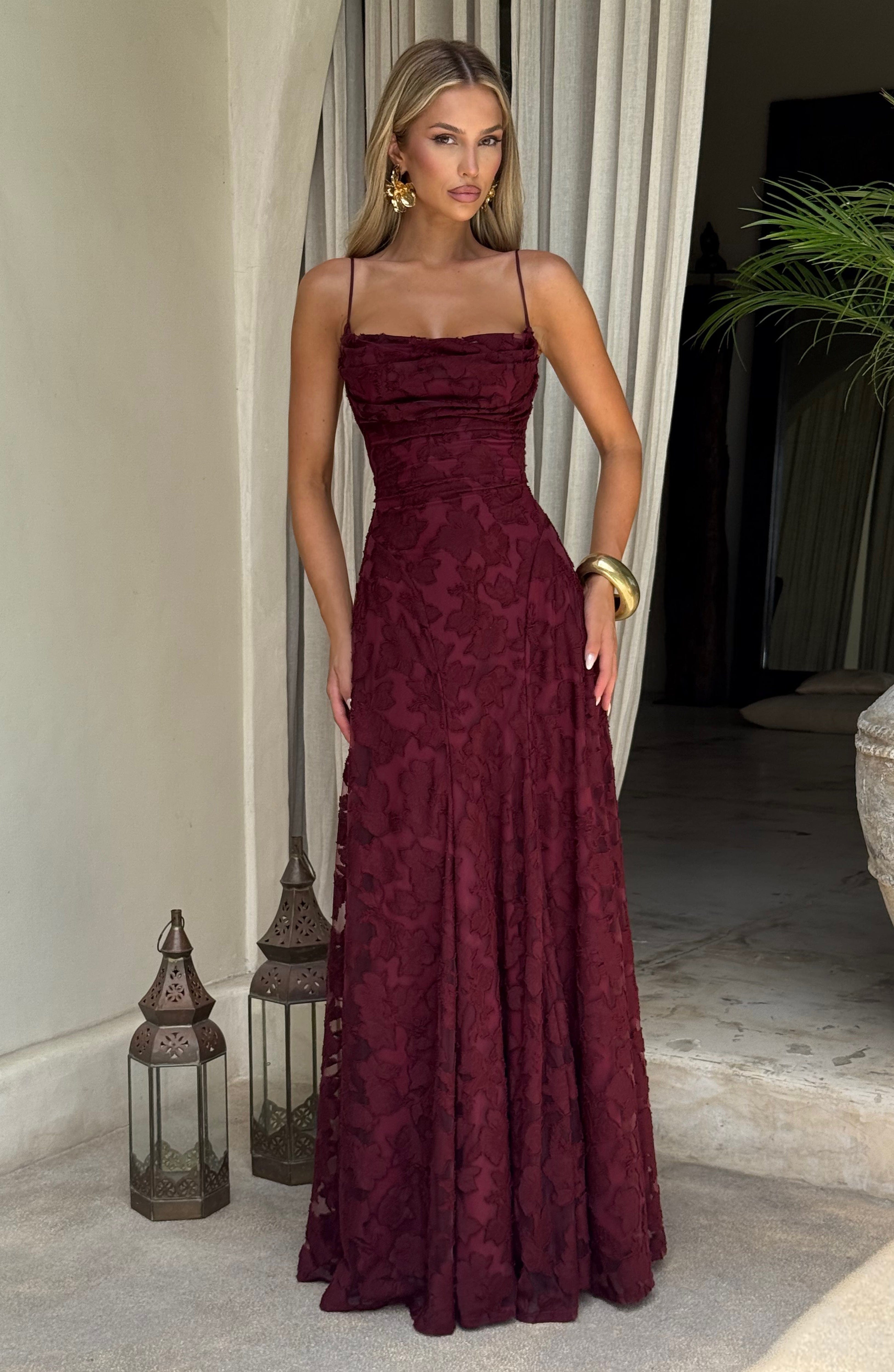 Vestido Longo Francis - Cereja Lacada