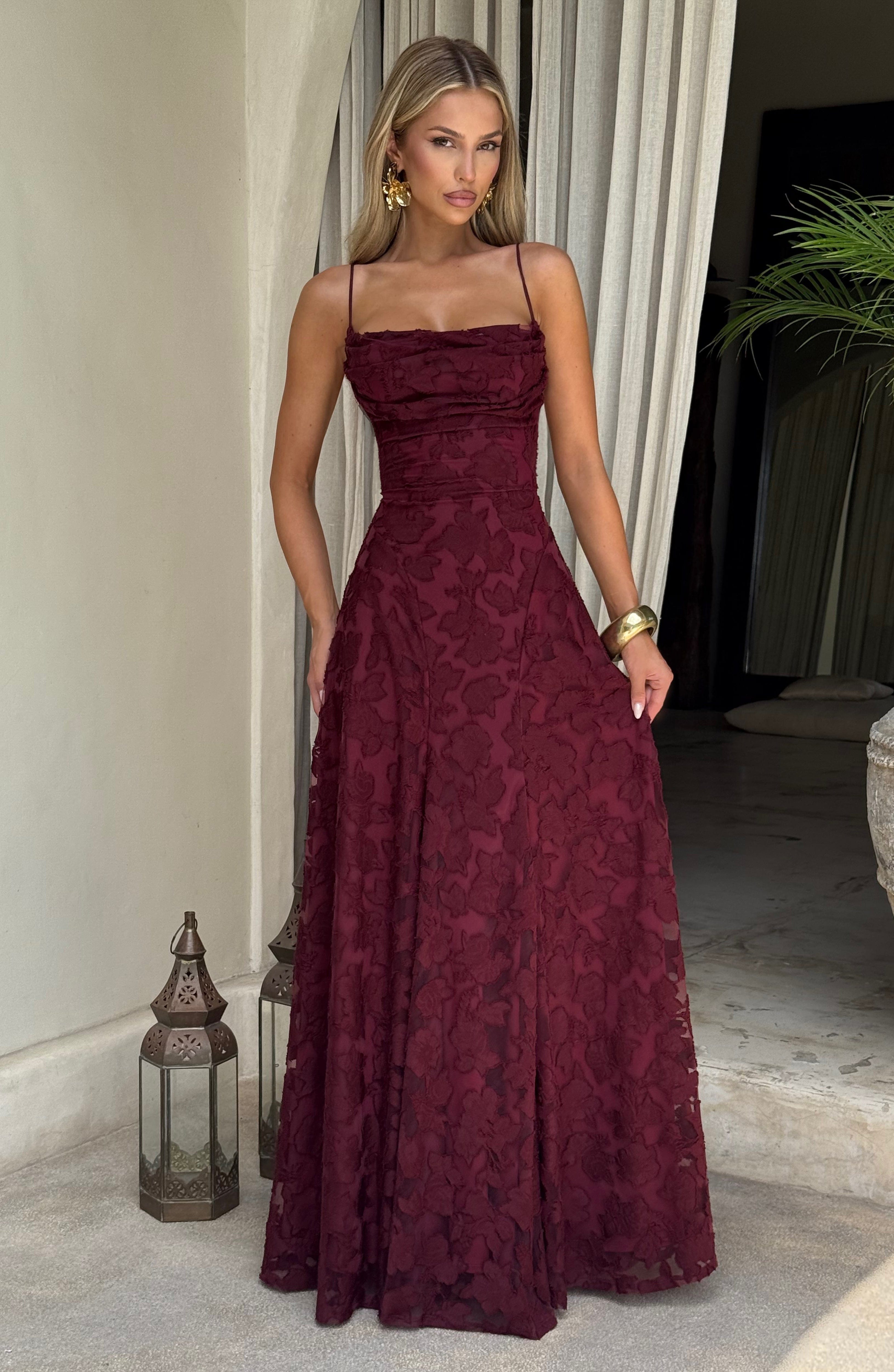 Vestido Longo Francis - Cereja Lacada