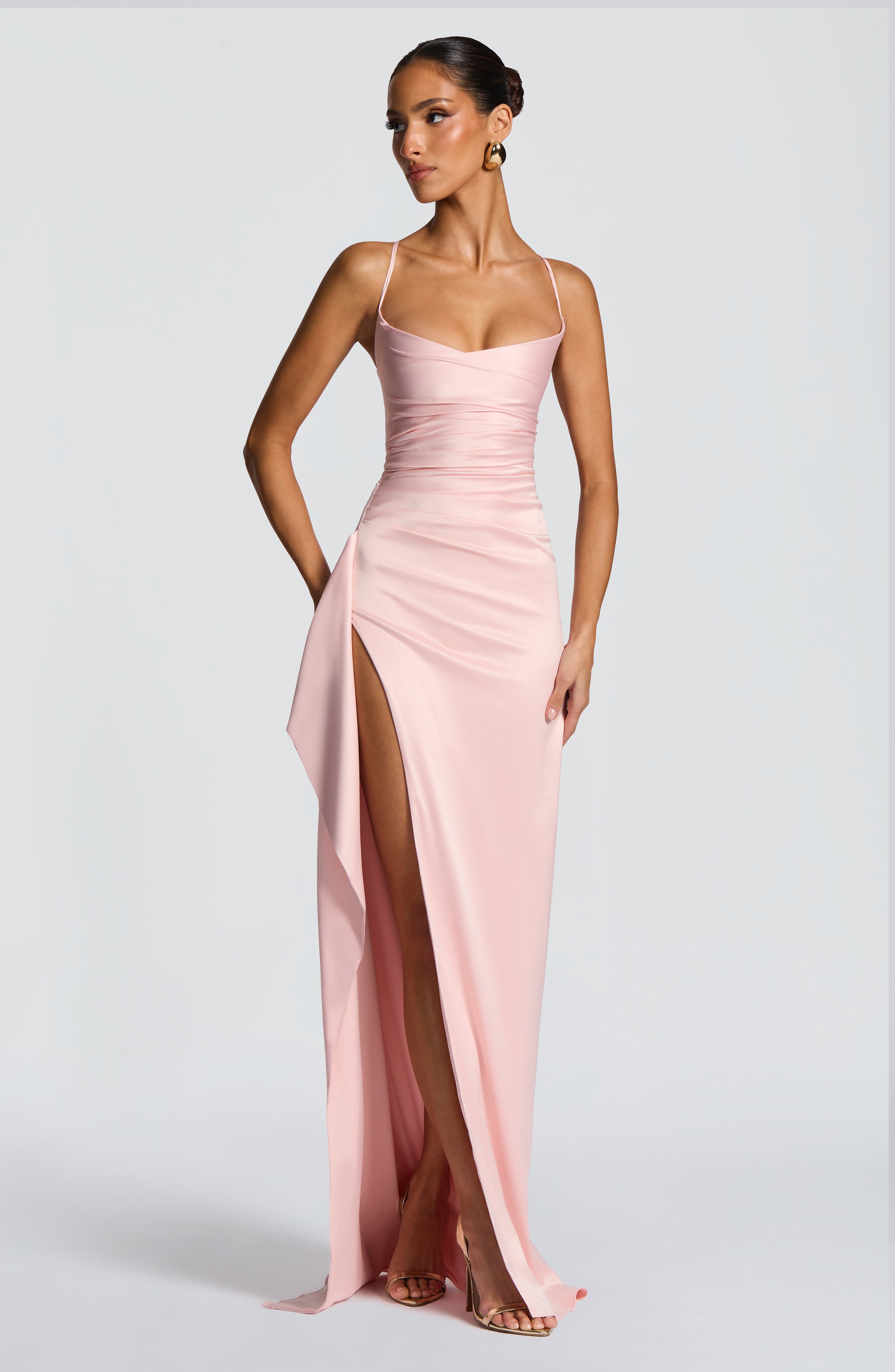 Vestido longo Helen - Rosa blush