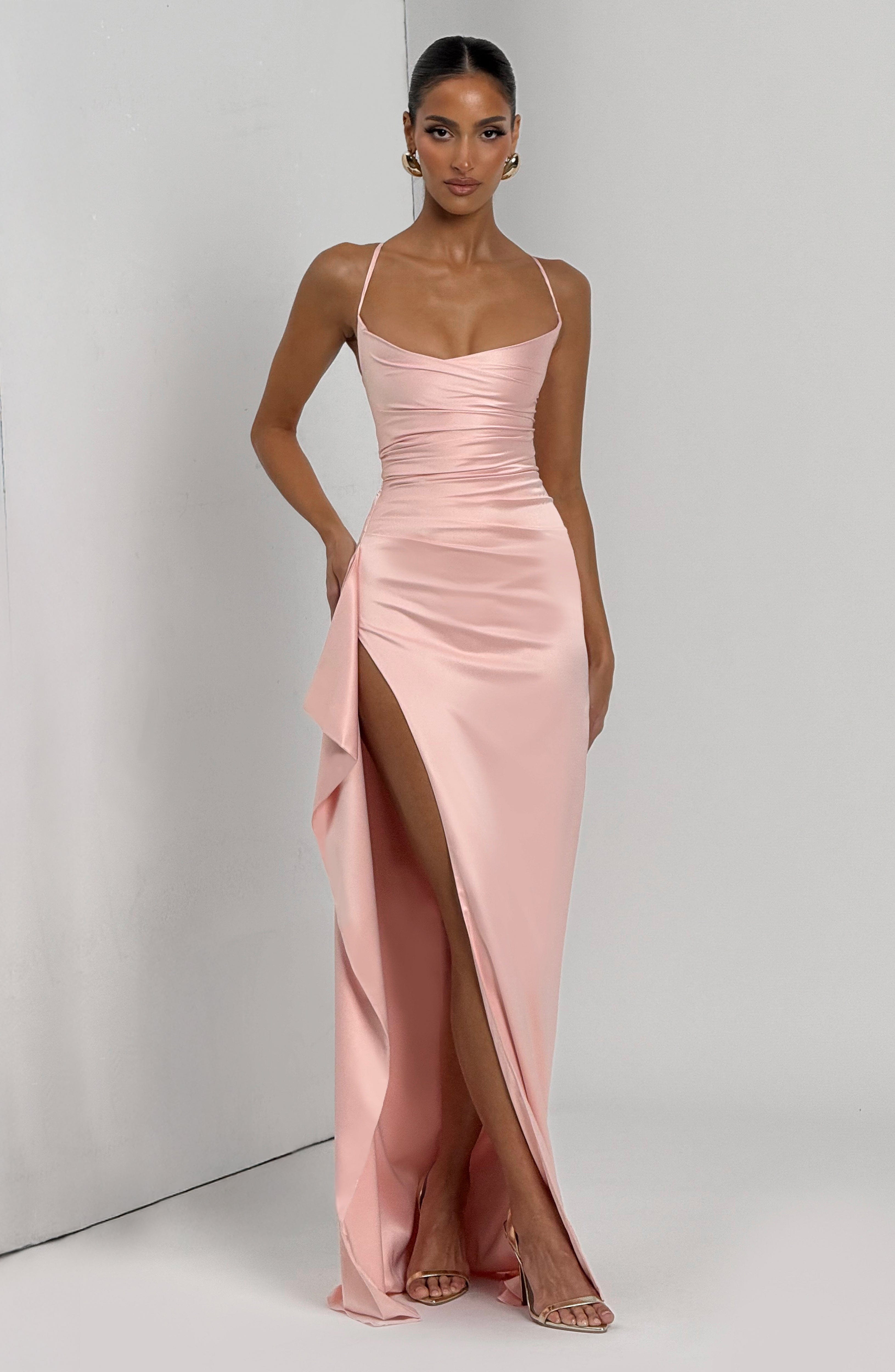 Vestido longo Helen - Rosa blush