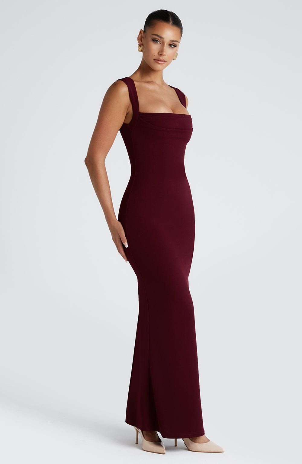Vestido Longo Helena - Verniz Cereja