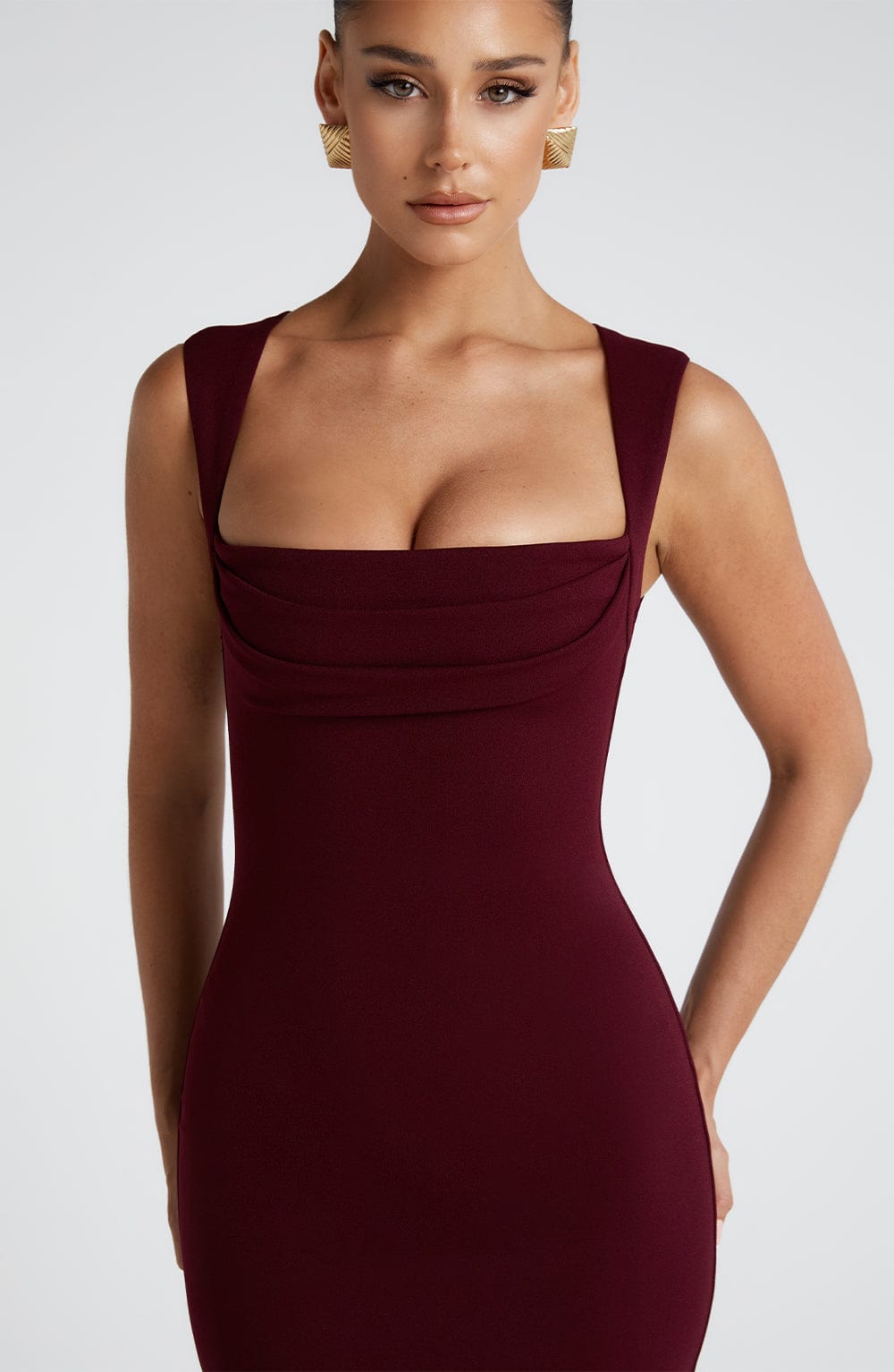Vestido Longo Helena - Verniz Cereja