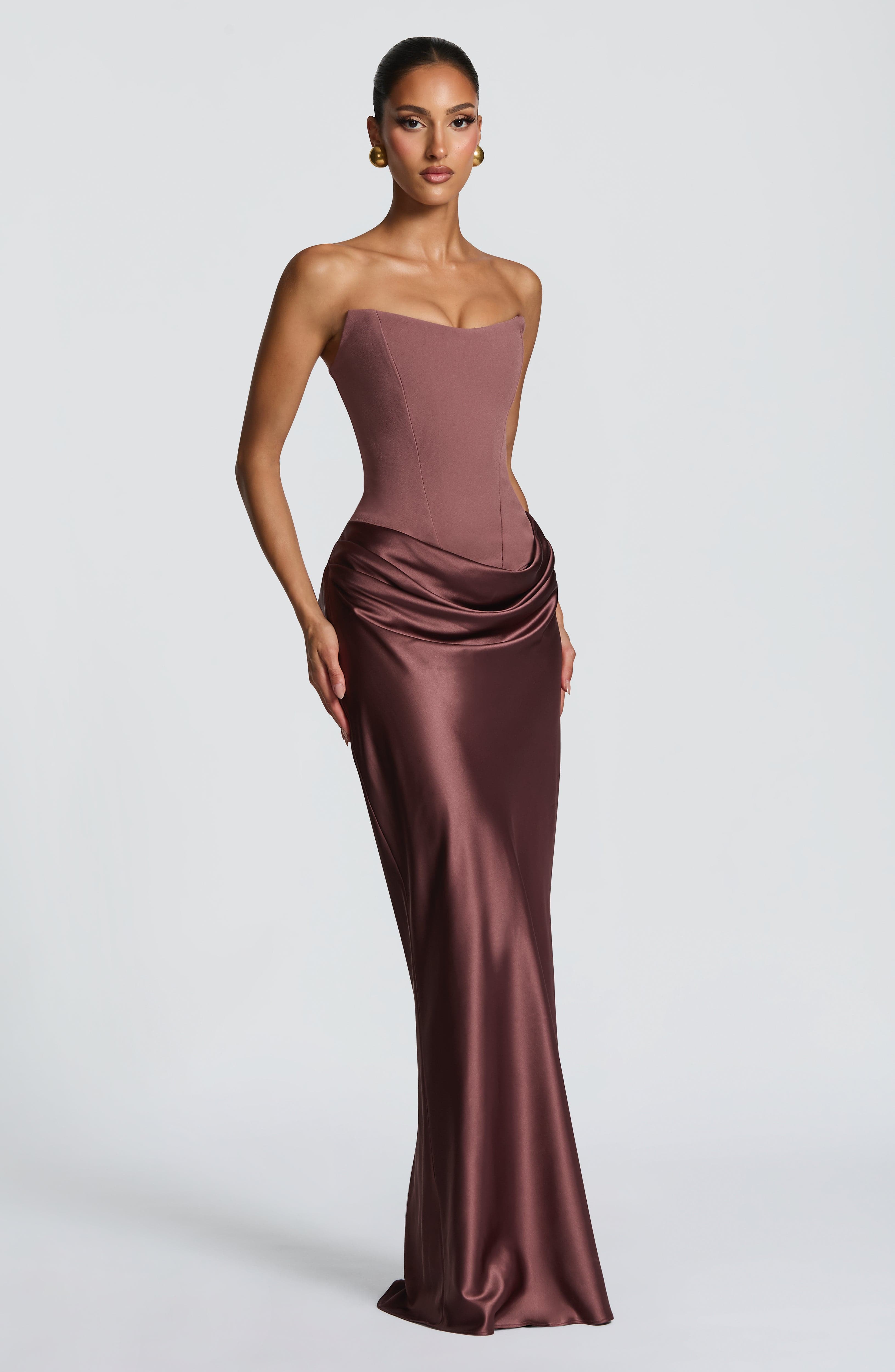 Vestido Longo Maggie - Rosa Antigo