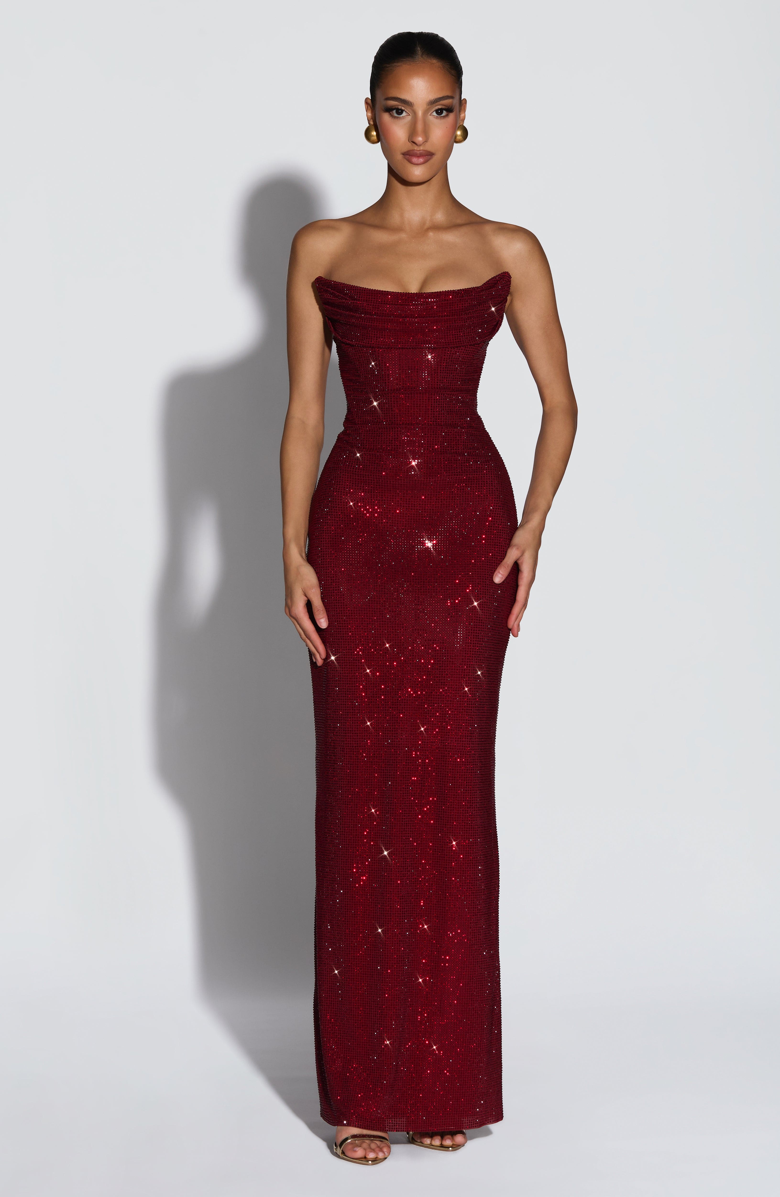 Vestido Longo Mirabella - Bordô