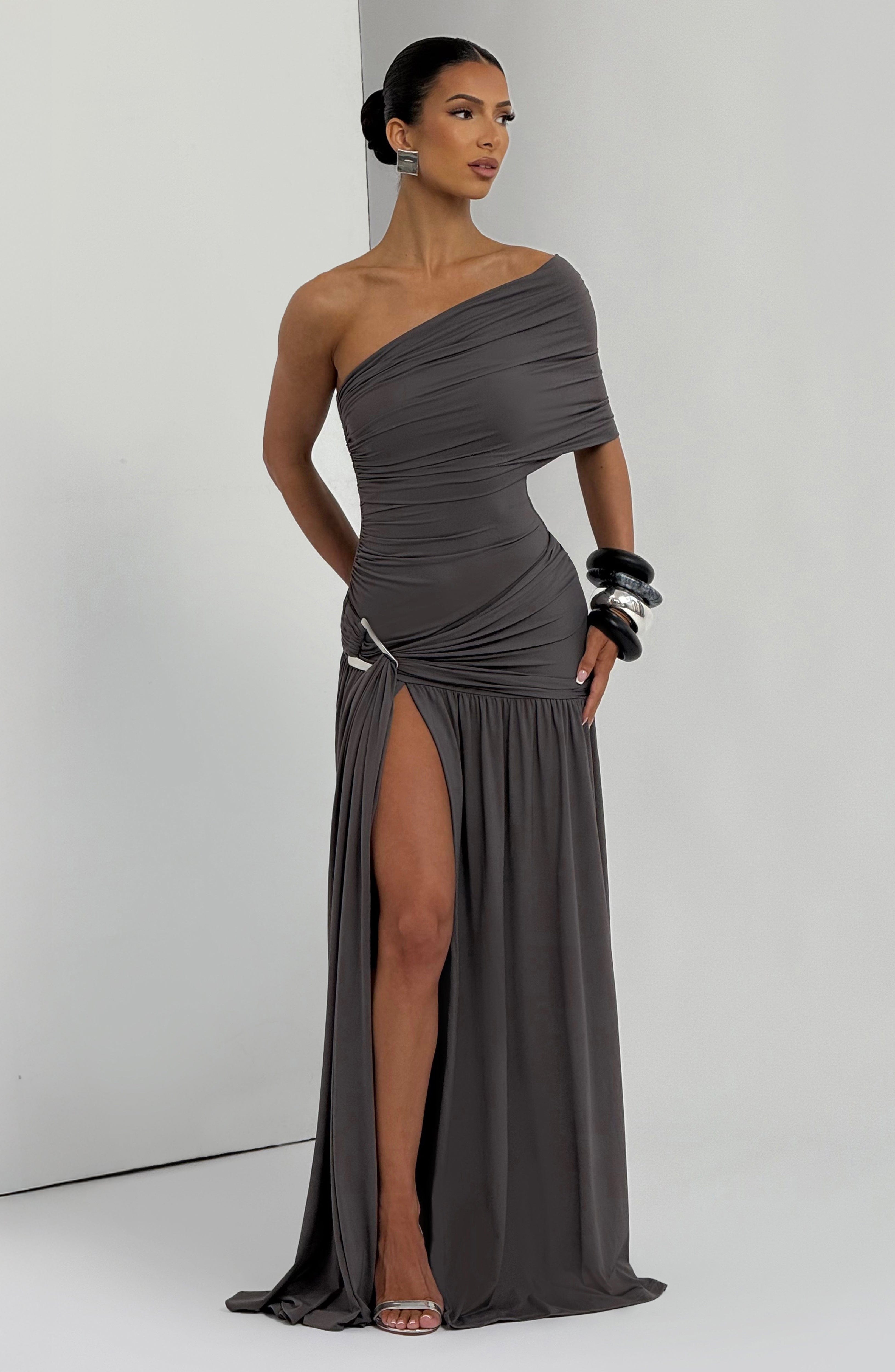 Vestido Longo Monica - Grafite