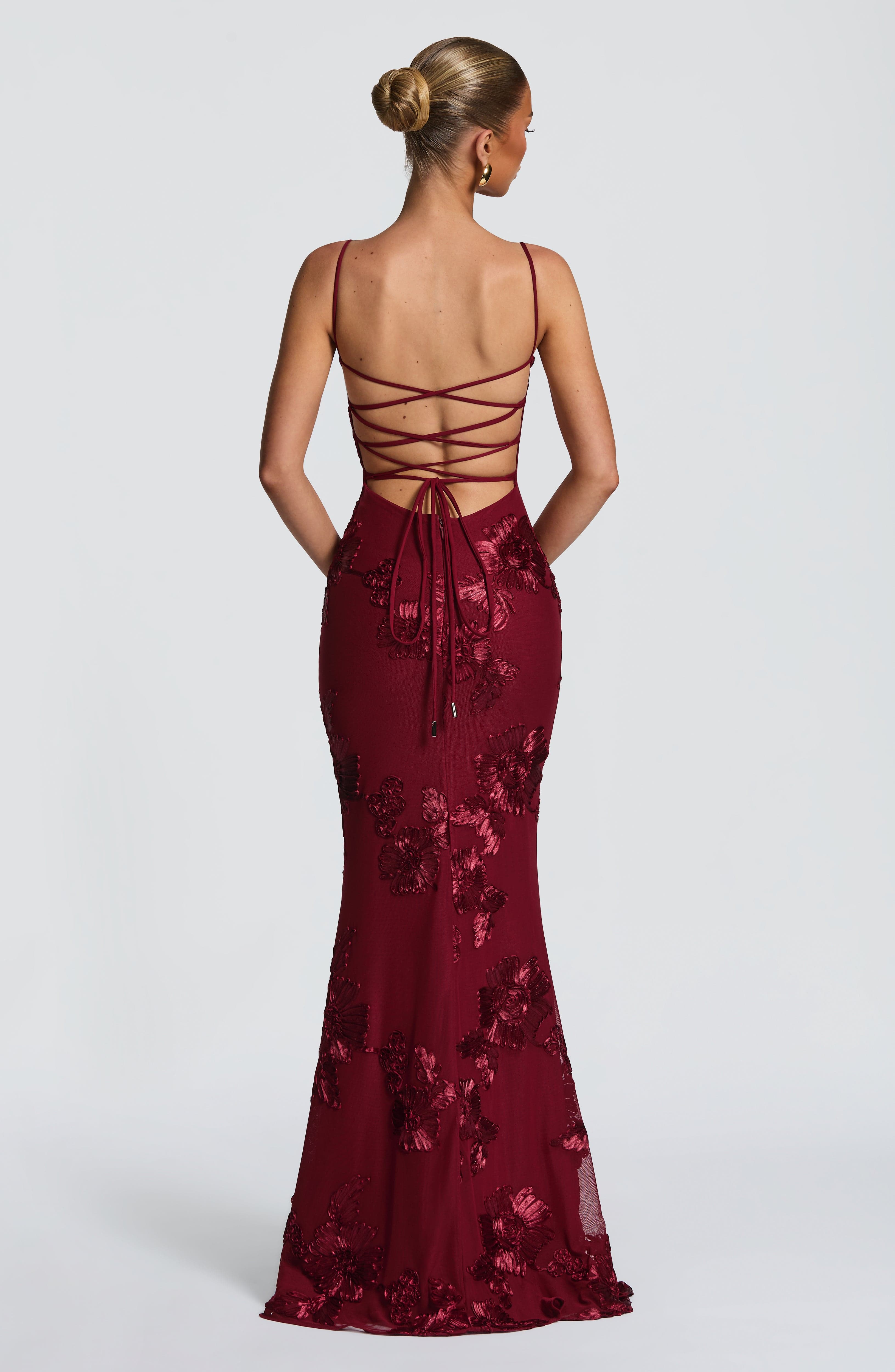Vestido Longo Nefertiti - Bordô