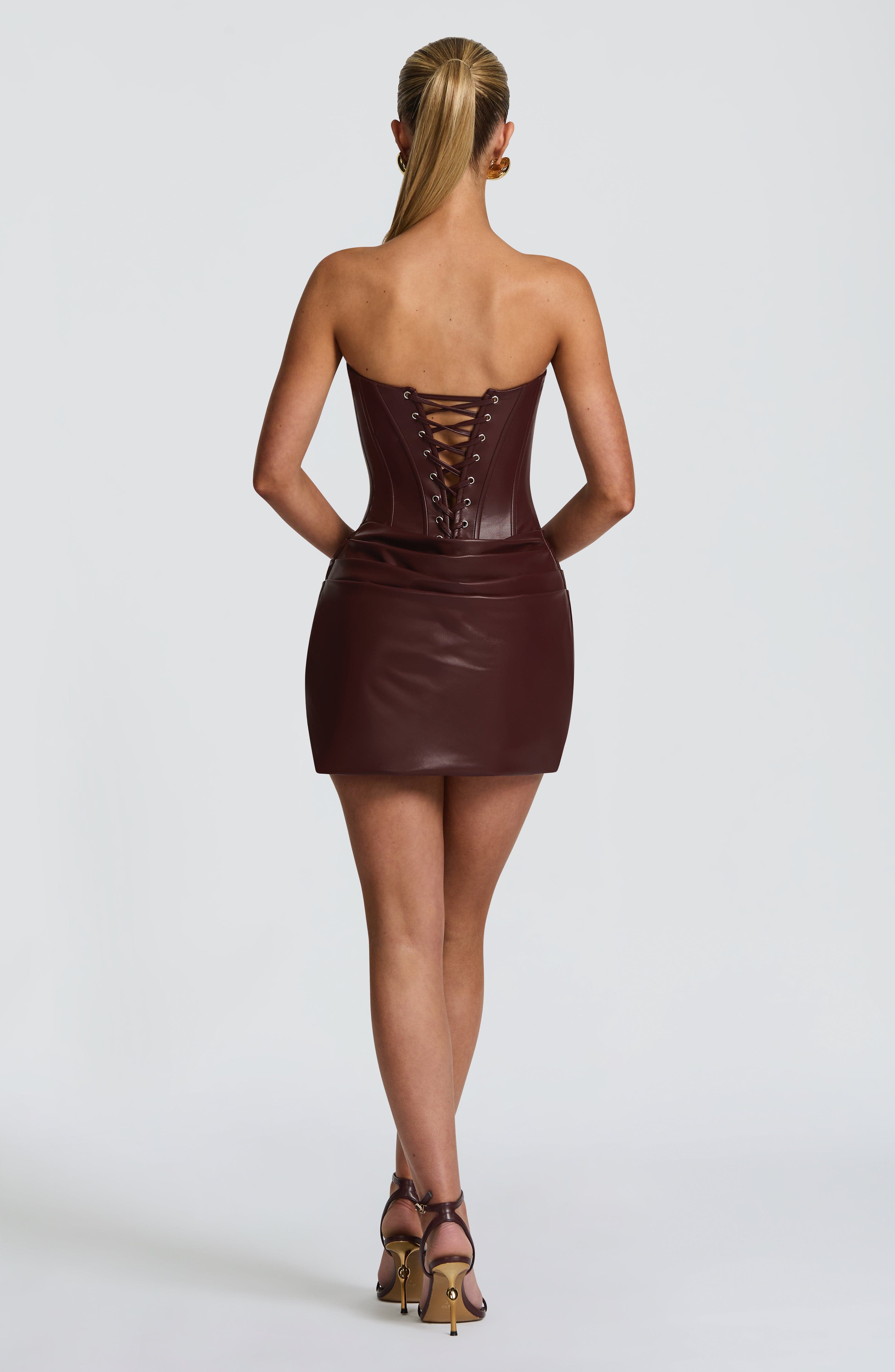 Vestido Curto Palmer - Bordô