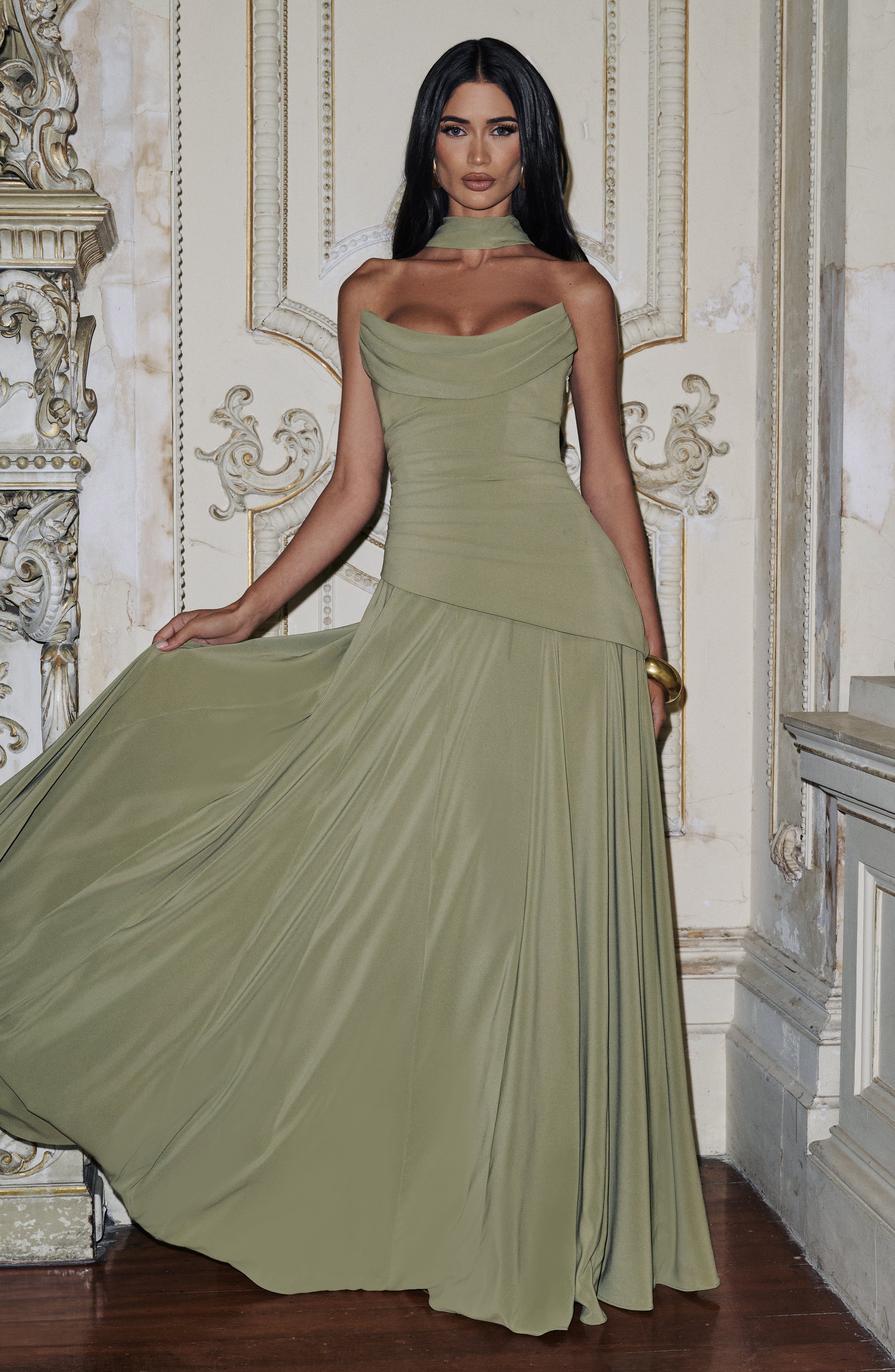 Vestido Longo Patricia - Sálvia
