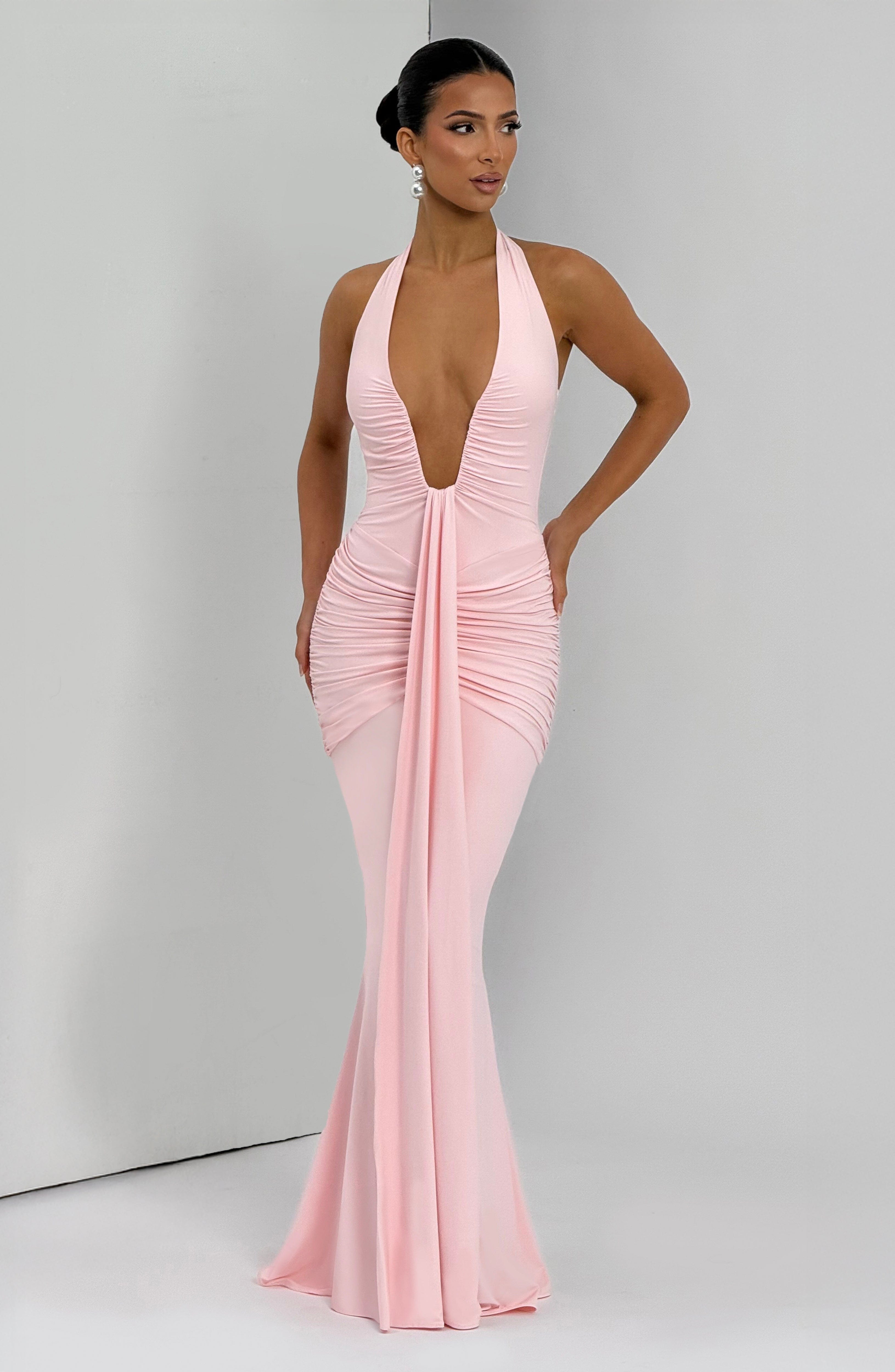 Vestido Longo Rosetta - Rosa Blush