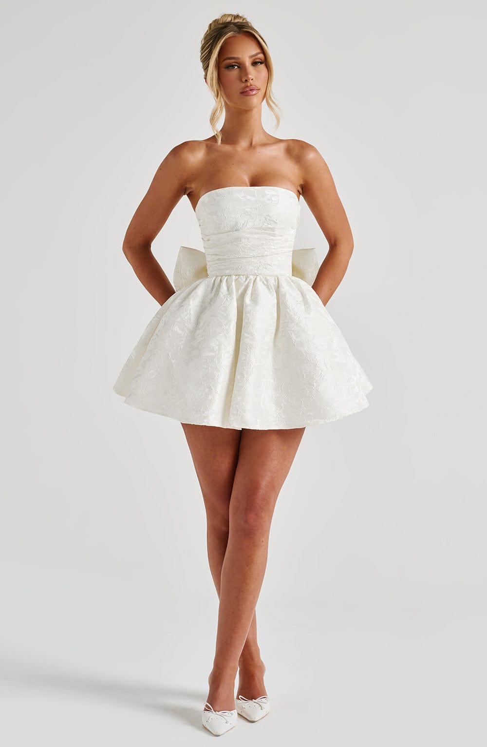 Vestido curto Salome - Marfim