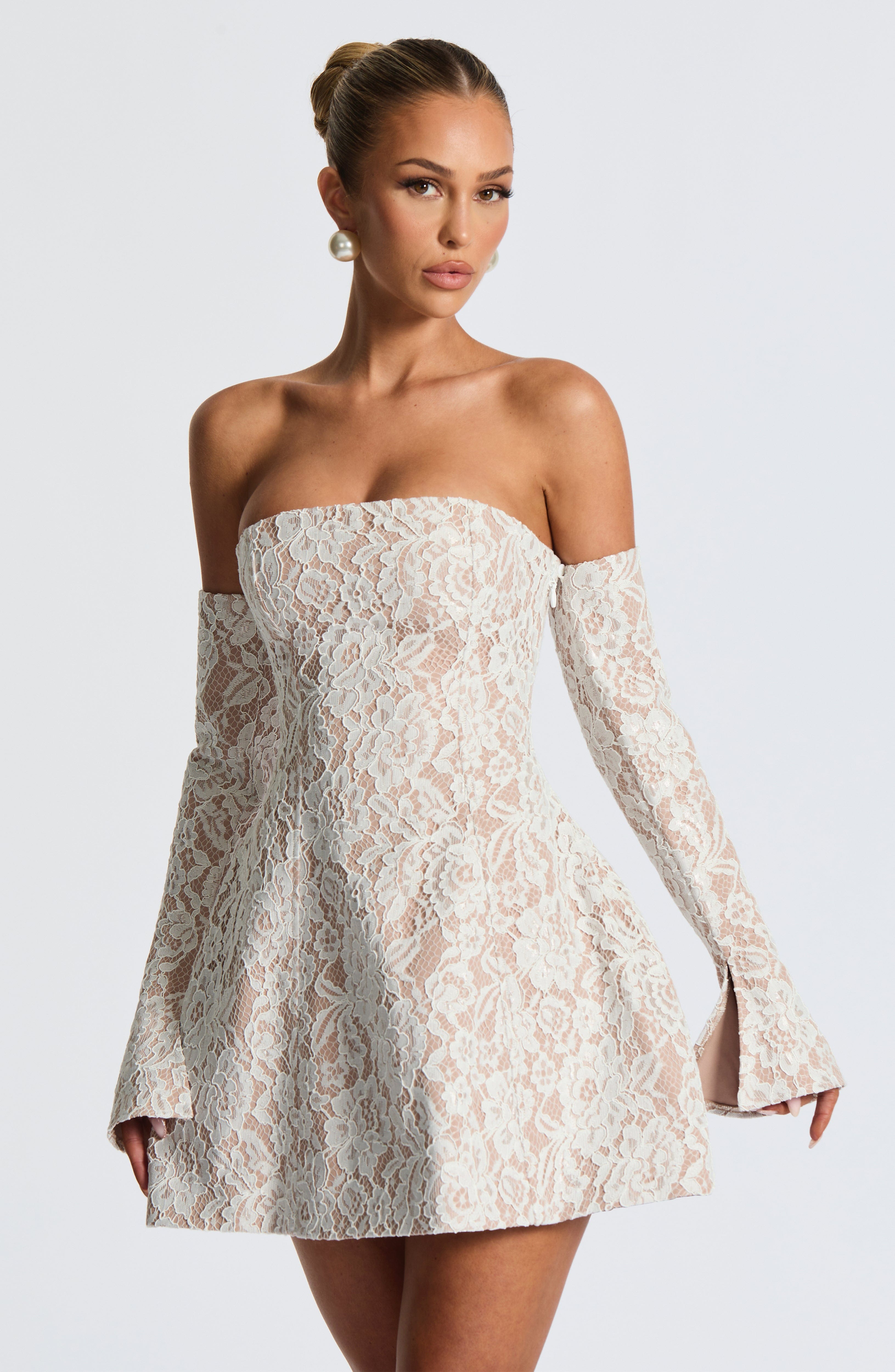Vestido Curto Salone - Marfim