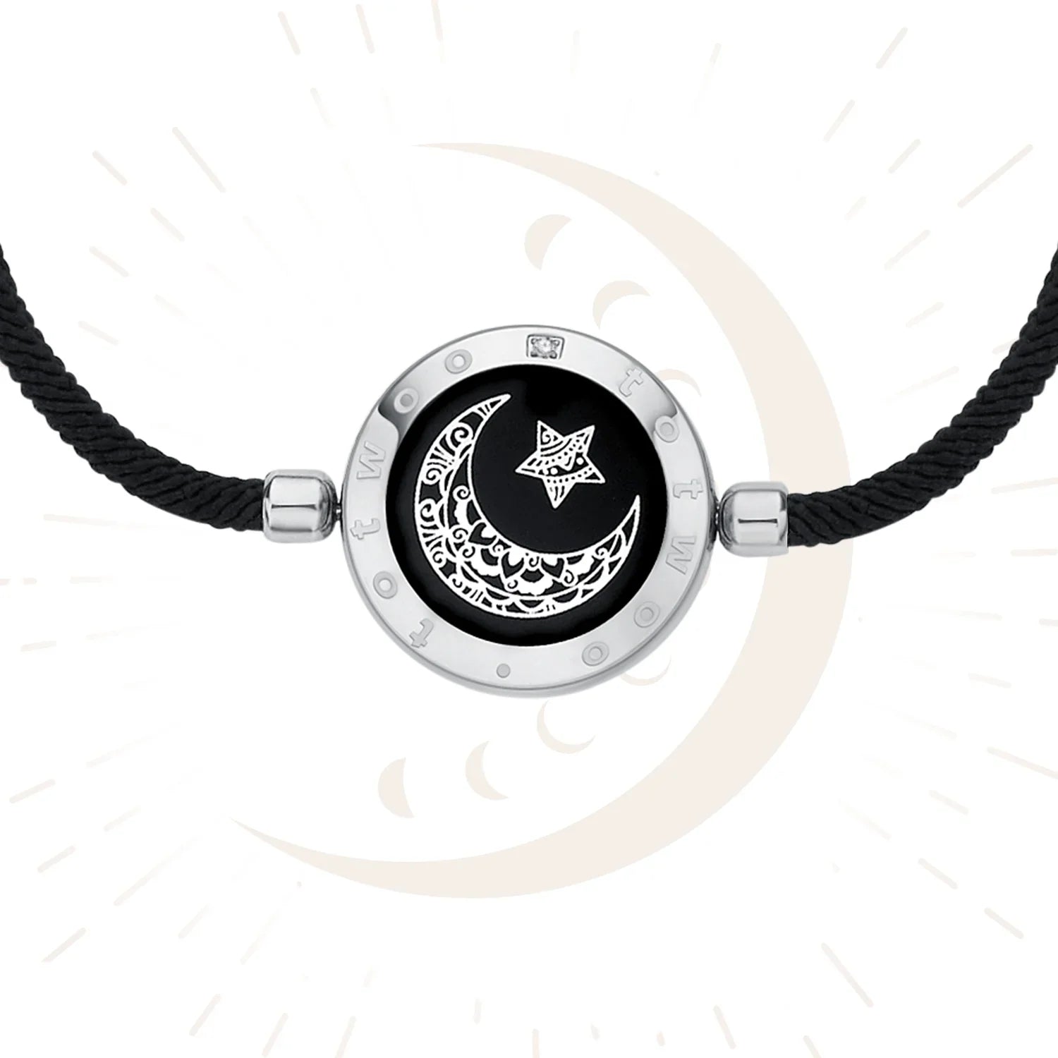 Moon Touch Bracelet with Milan Rope Single(Silver)